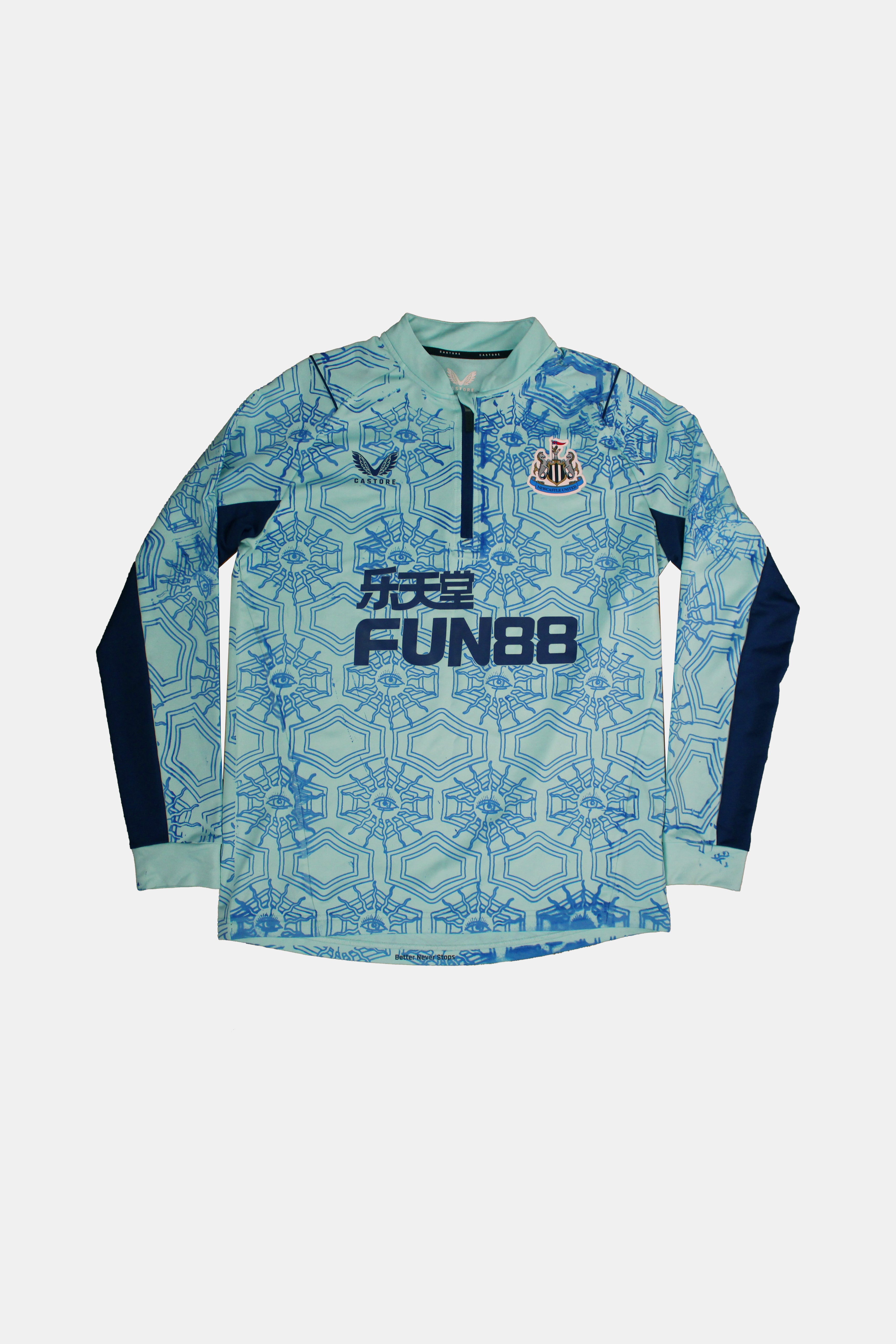 Custom Newcastle United Away Matchday 1/4 Zip