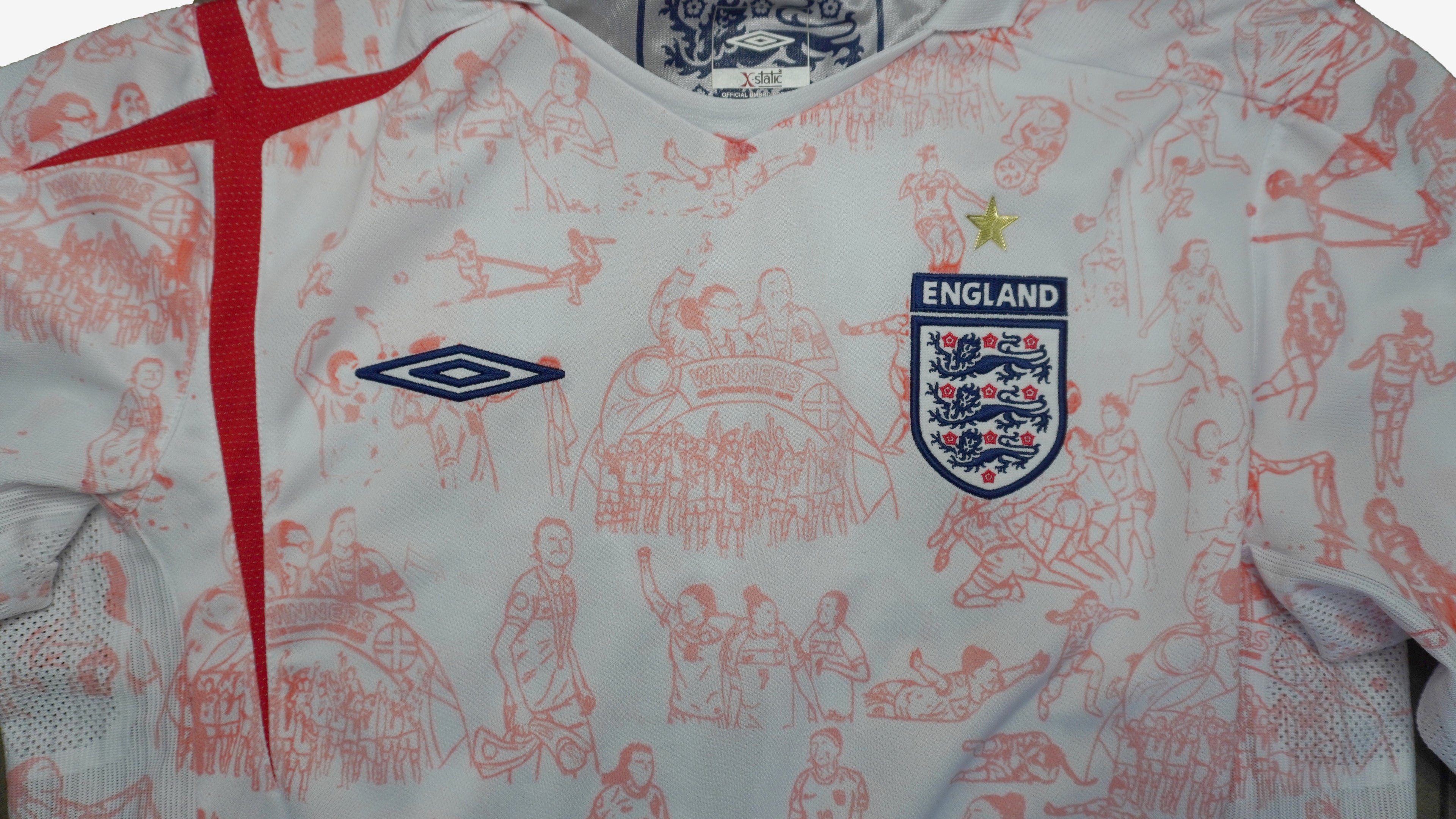 Custom England umbro 2006 Home shirt