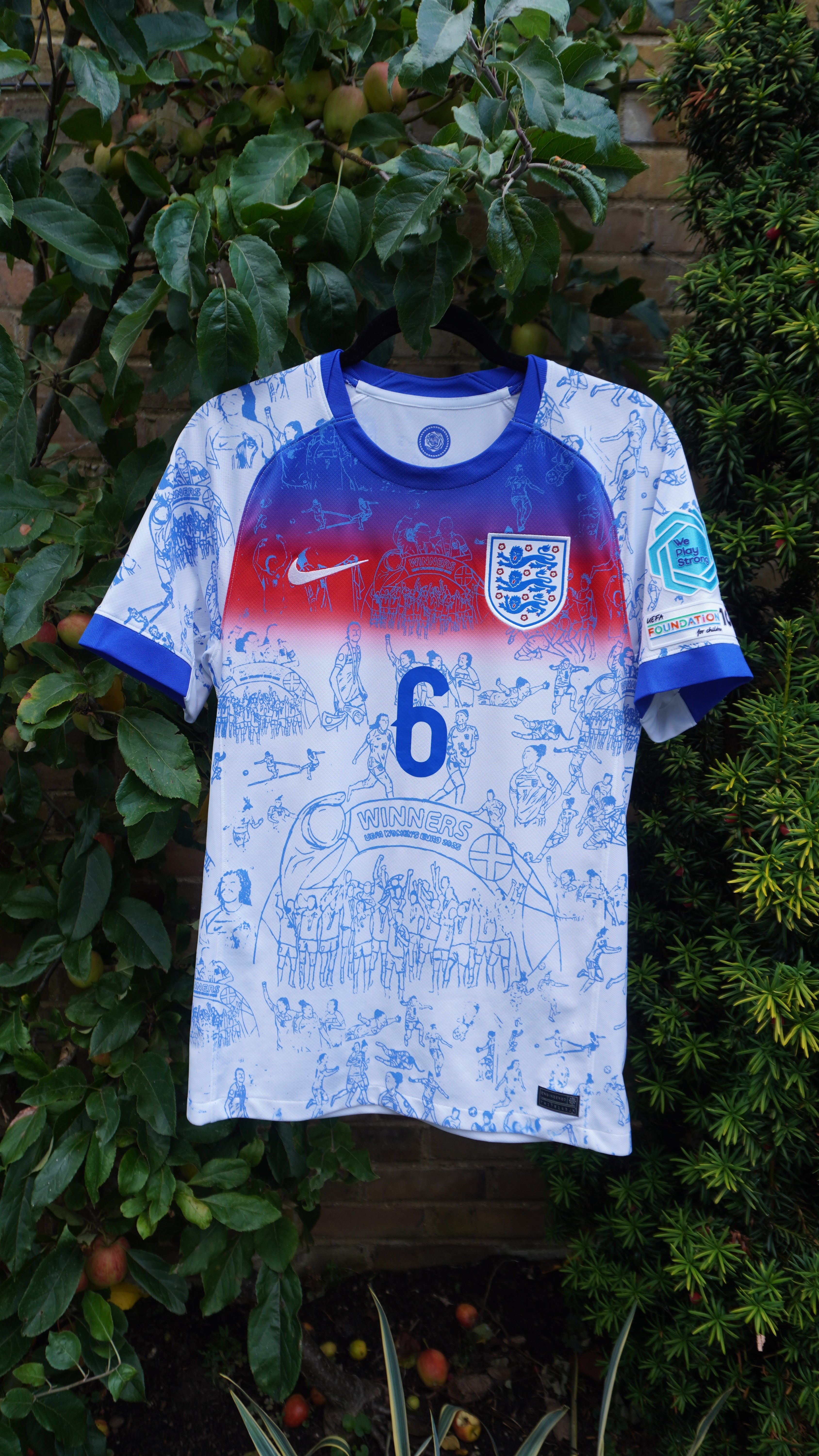 Custom England 2025 Euros top williamson