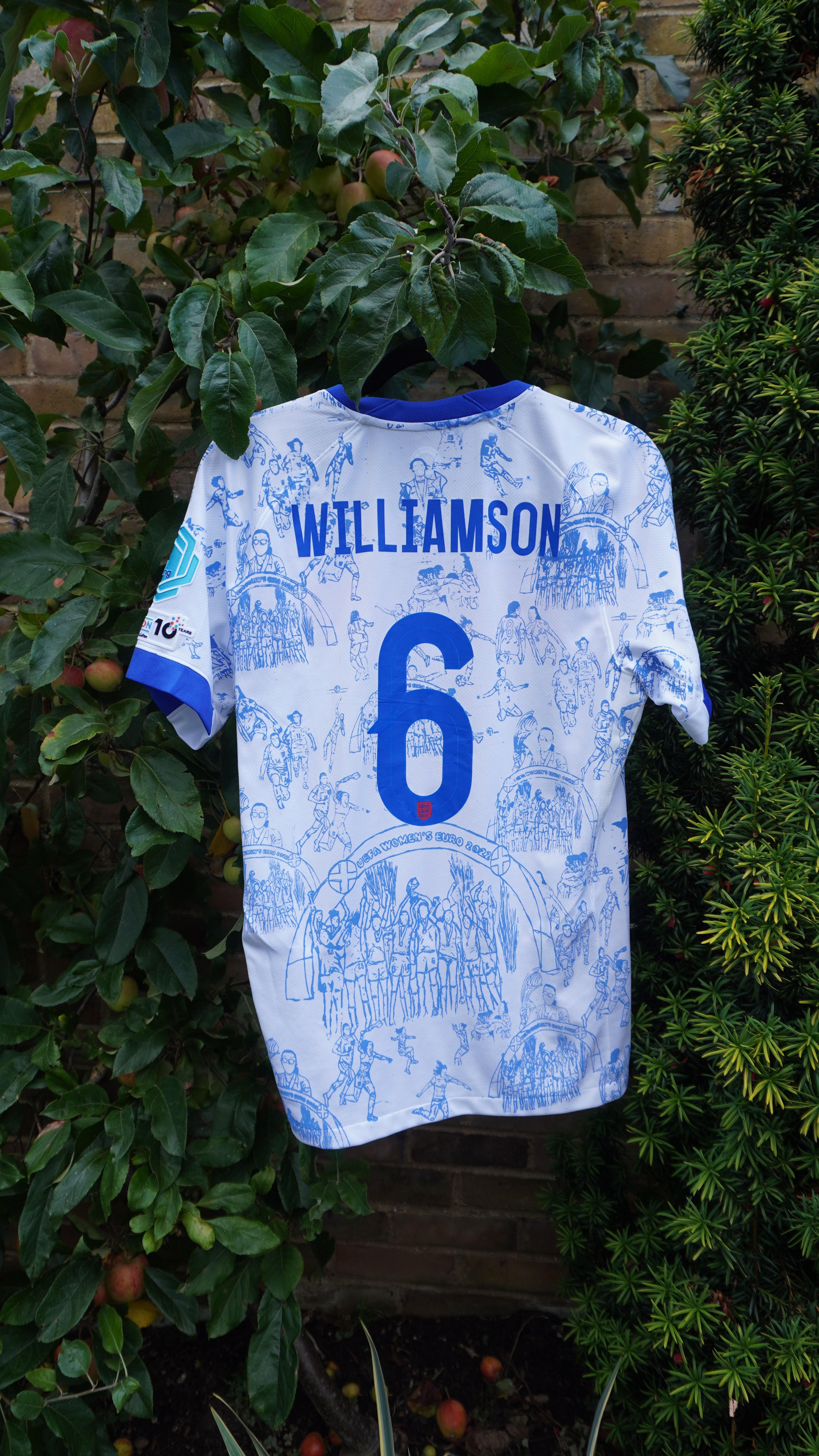 Custom England 2025 Euros top williamson