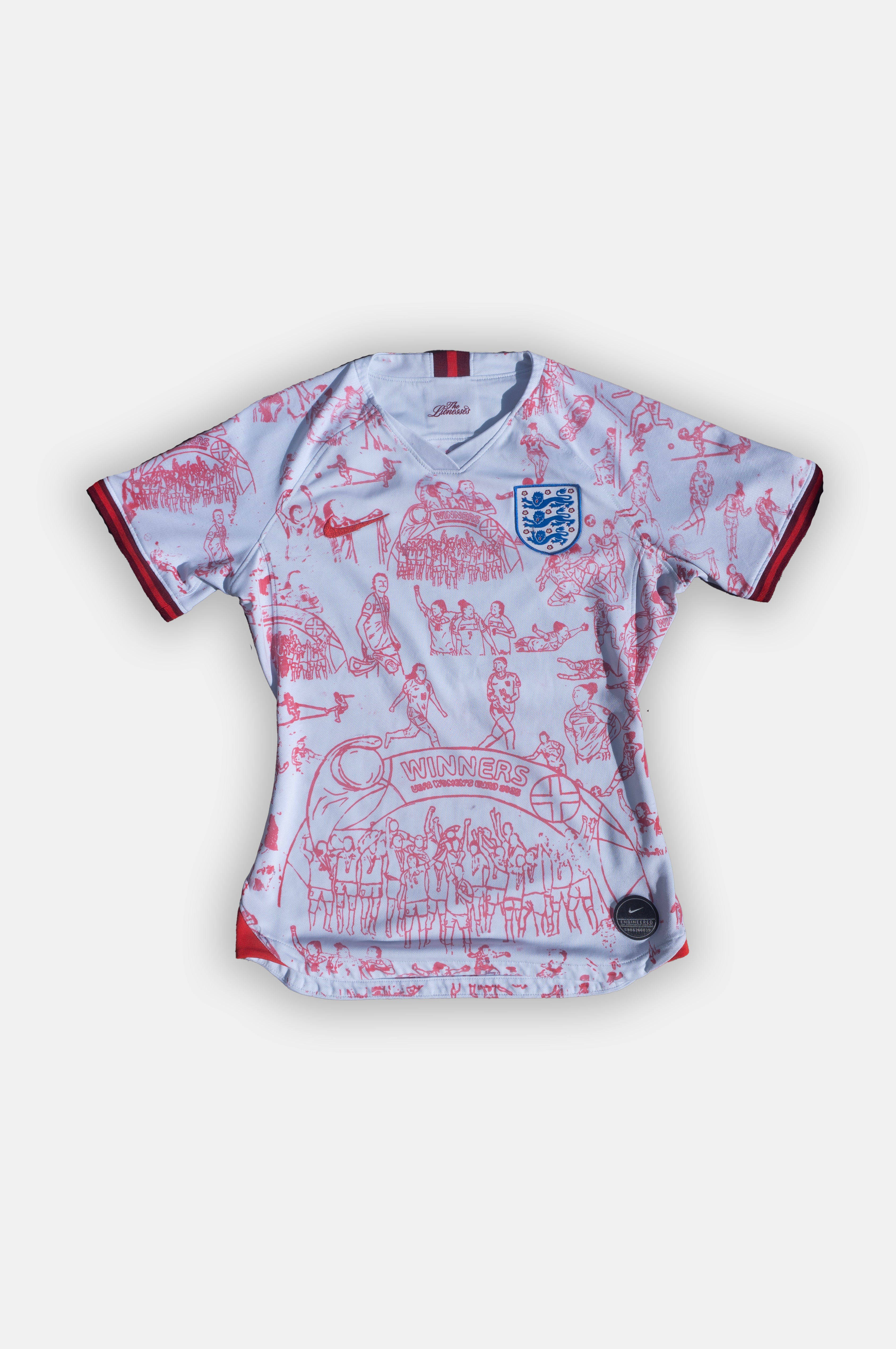 Custom England Nike Lioness home shirt 2019/20
