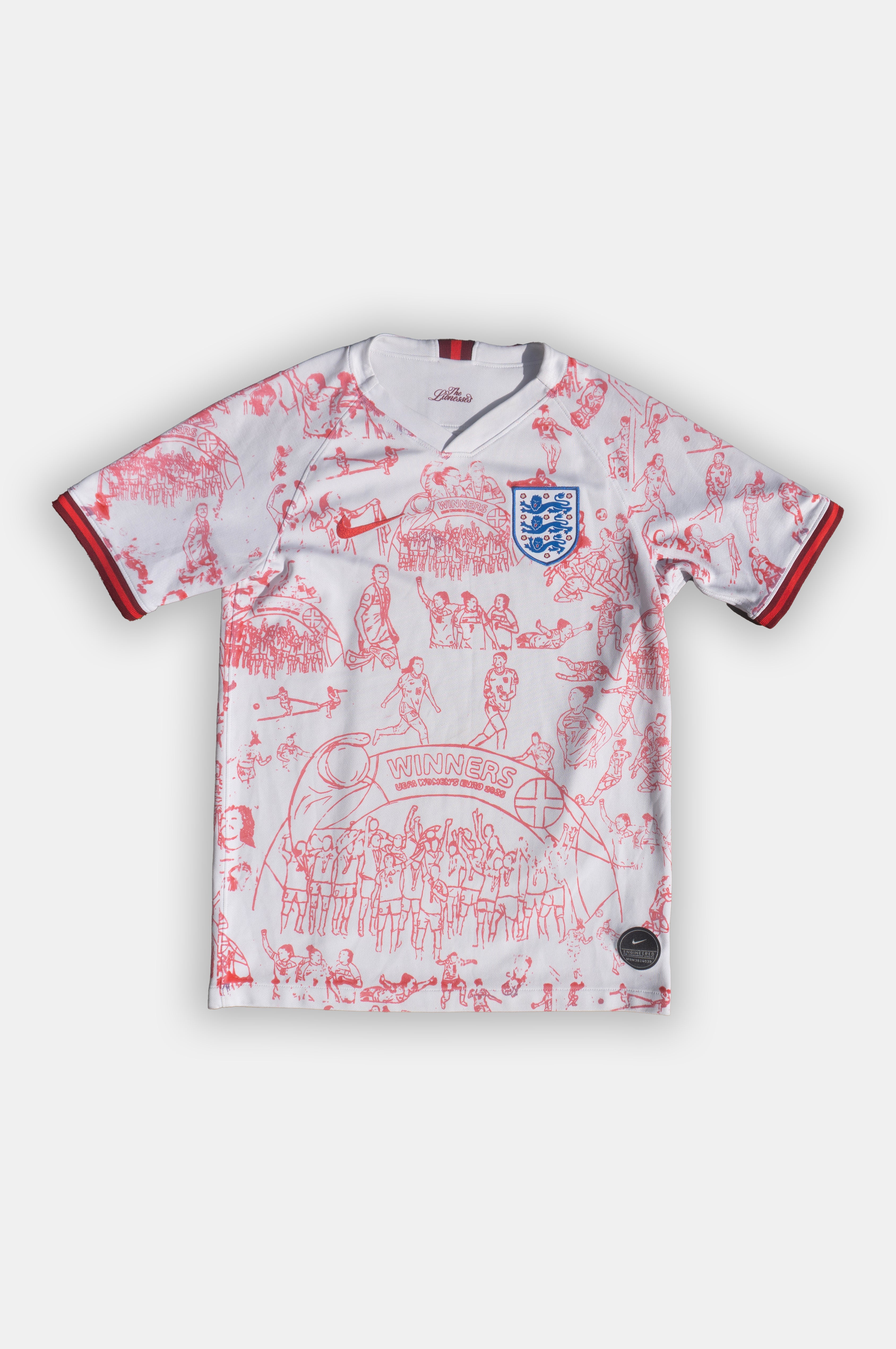 Custom England Nike Lioness home shirt 2019/20