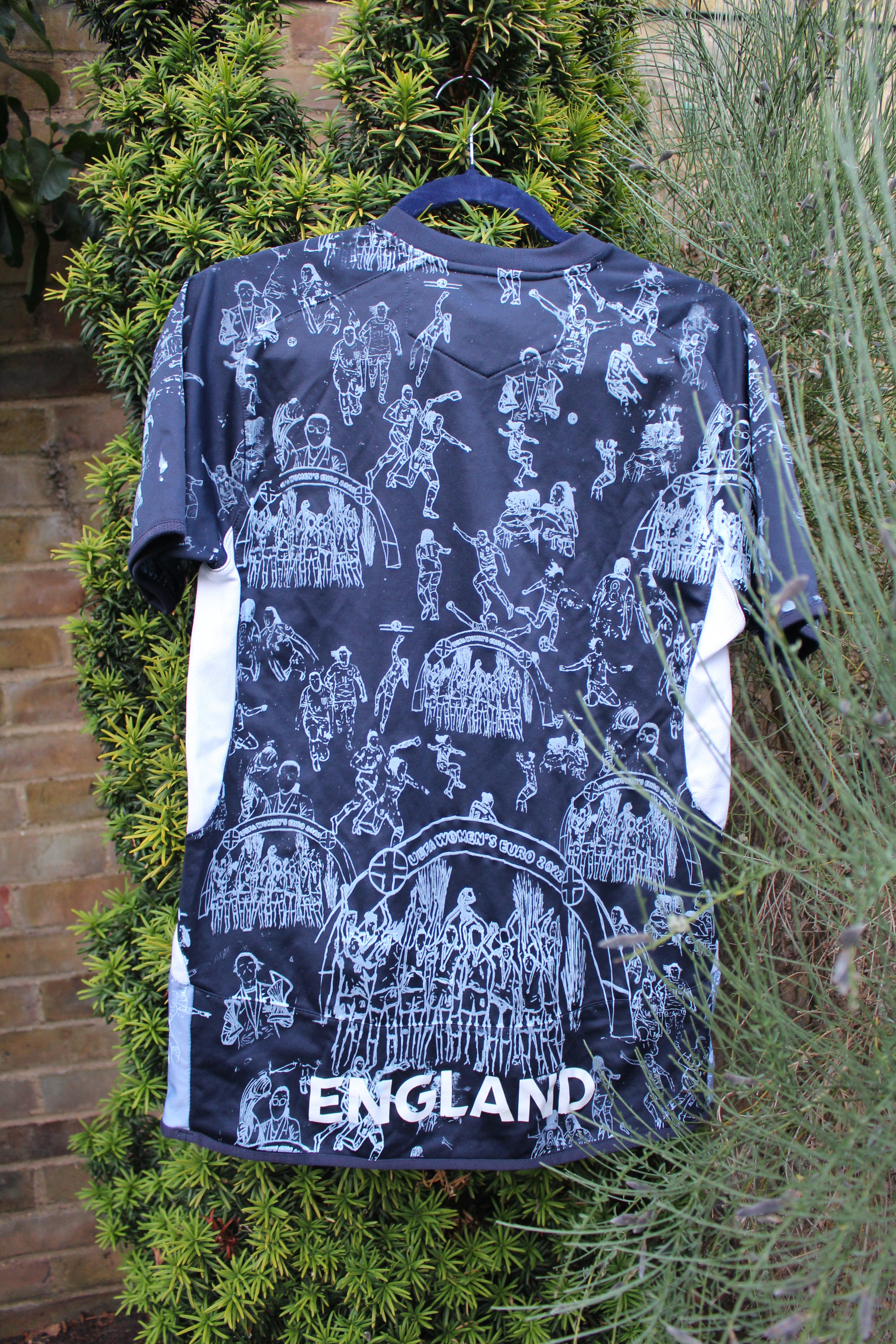 Custom England shirt with women's euros print
