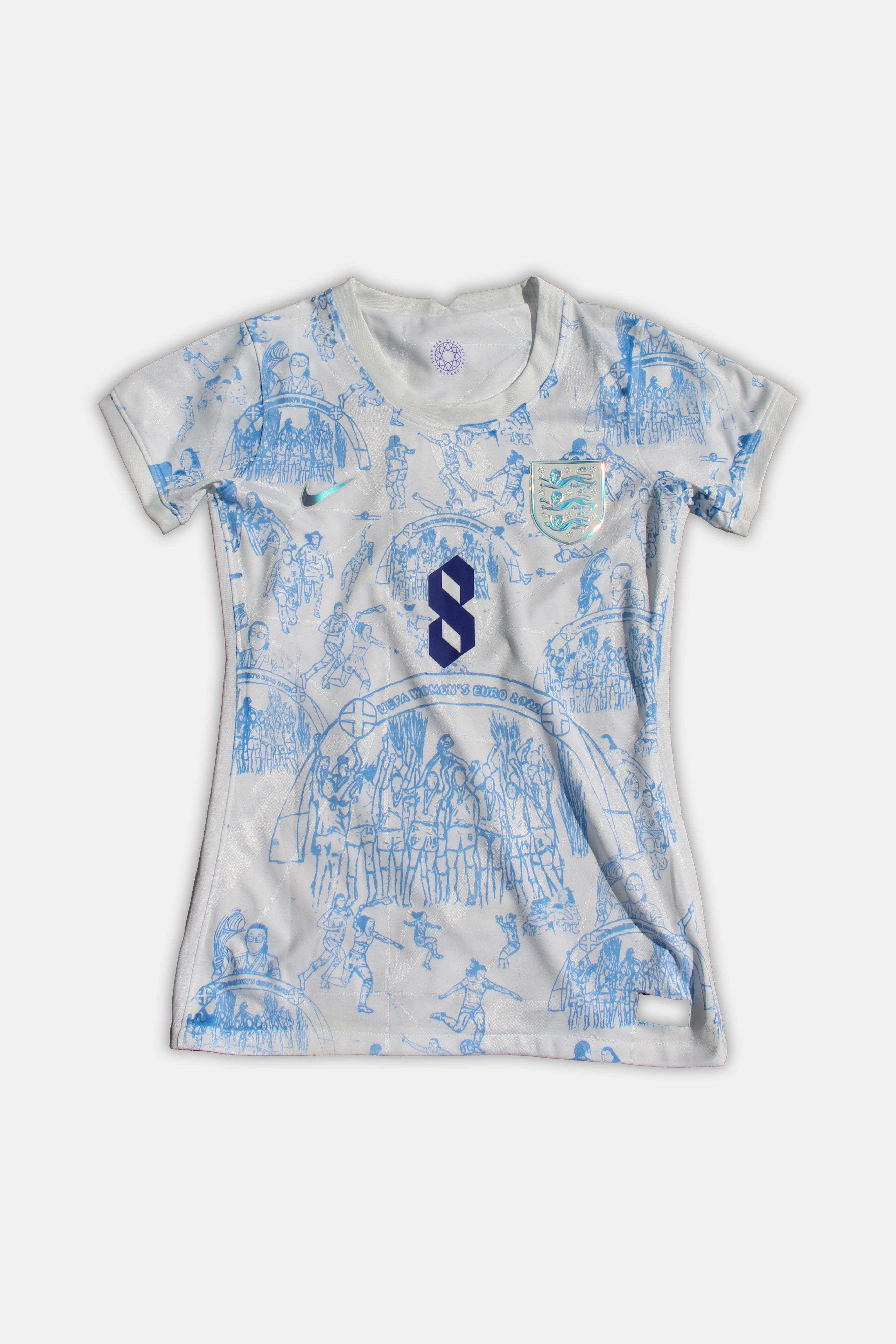 Custom England Women's Home Shirt 2022/23 Williamson #8