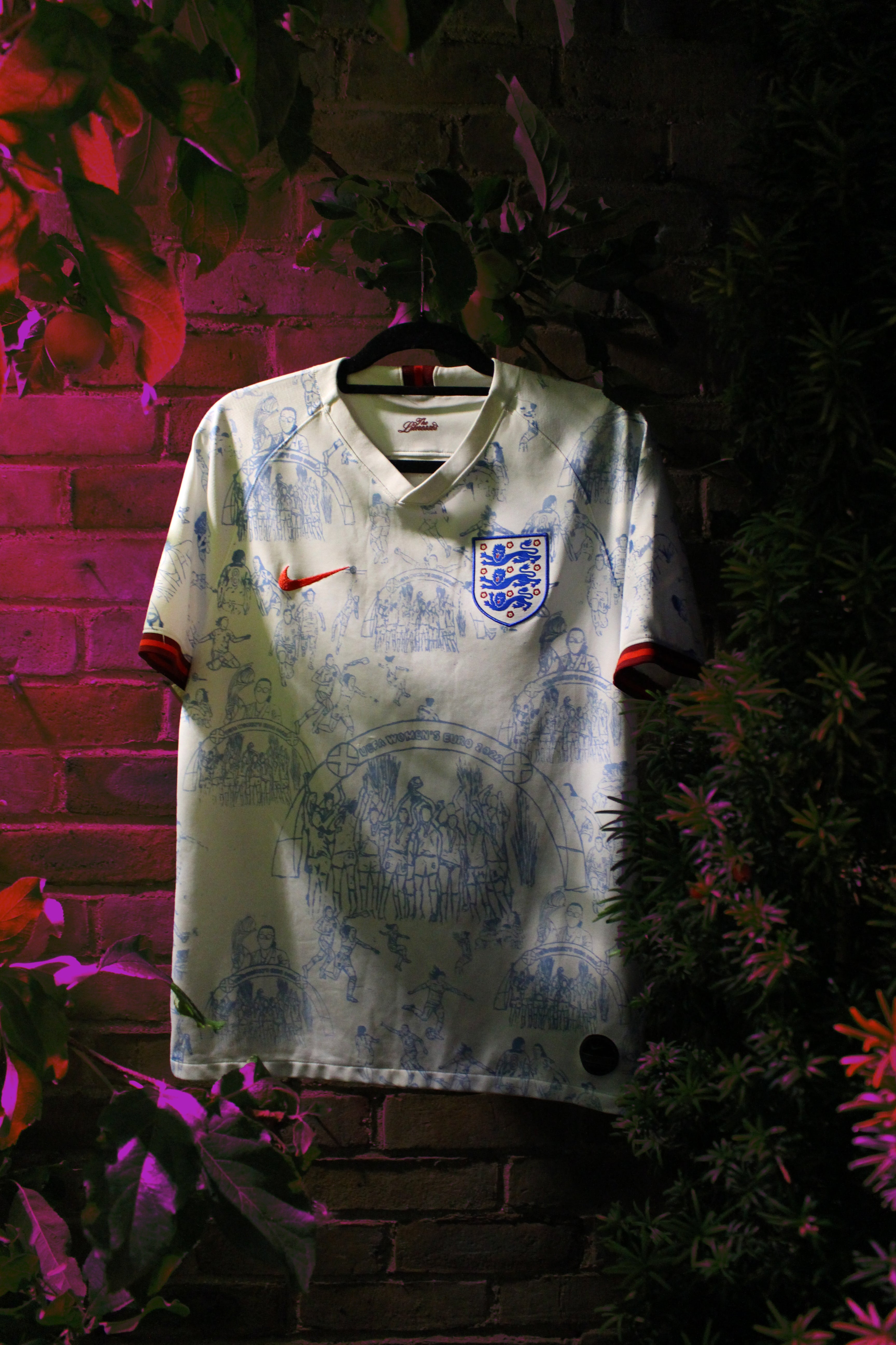 Custom England Nike Lioness home shirt 2019/20