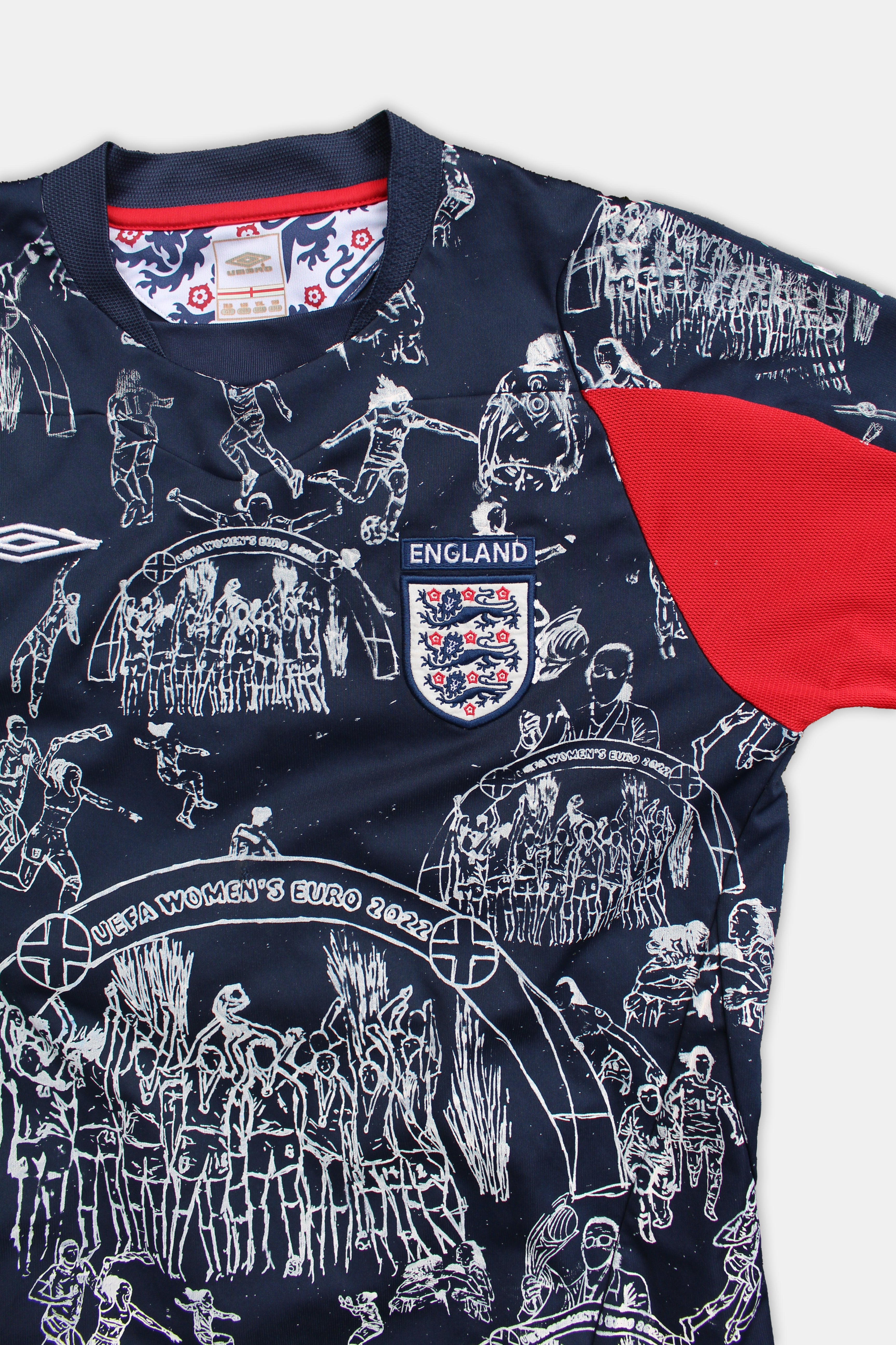 Custom England Umbro Navy Training top