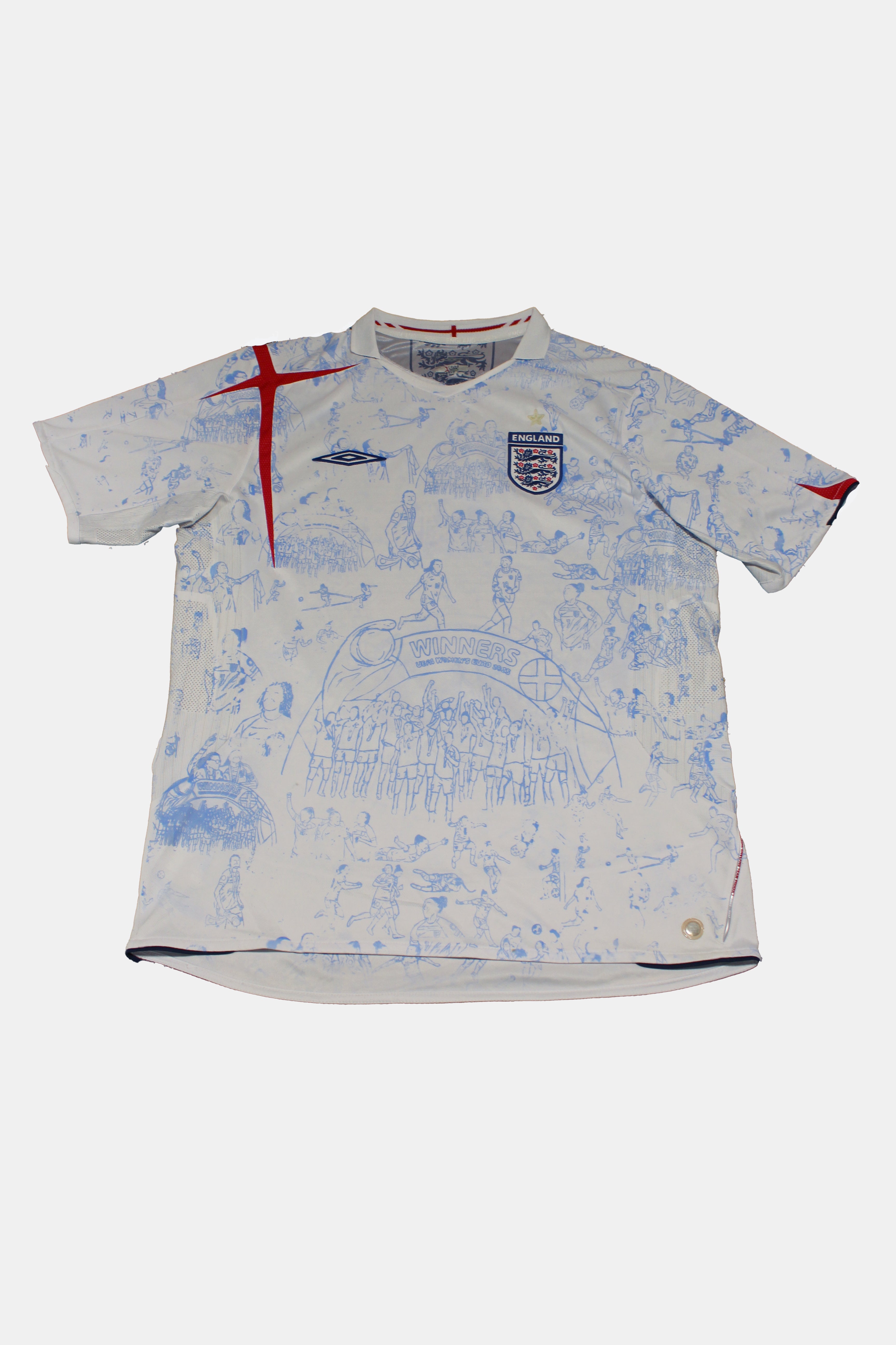 Custom England umbro 2006 Home shirt