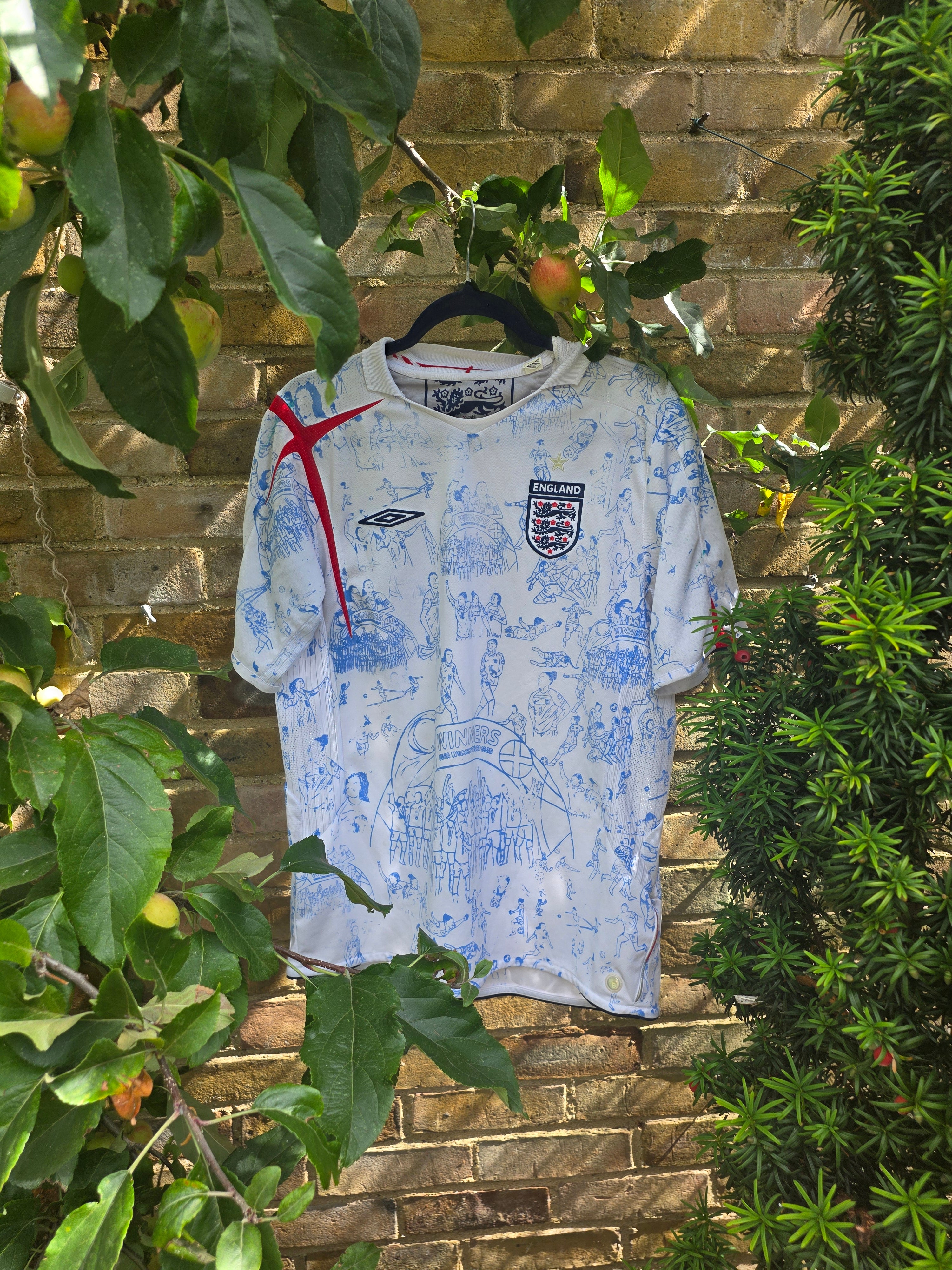 Custom England umbro 2006 Home shirt