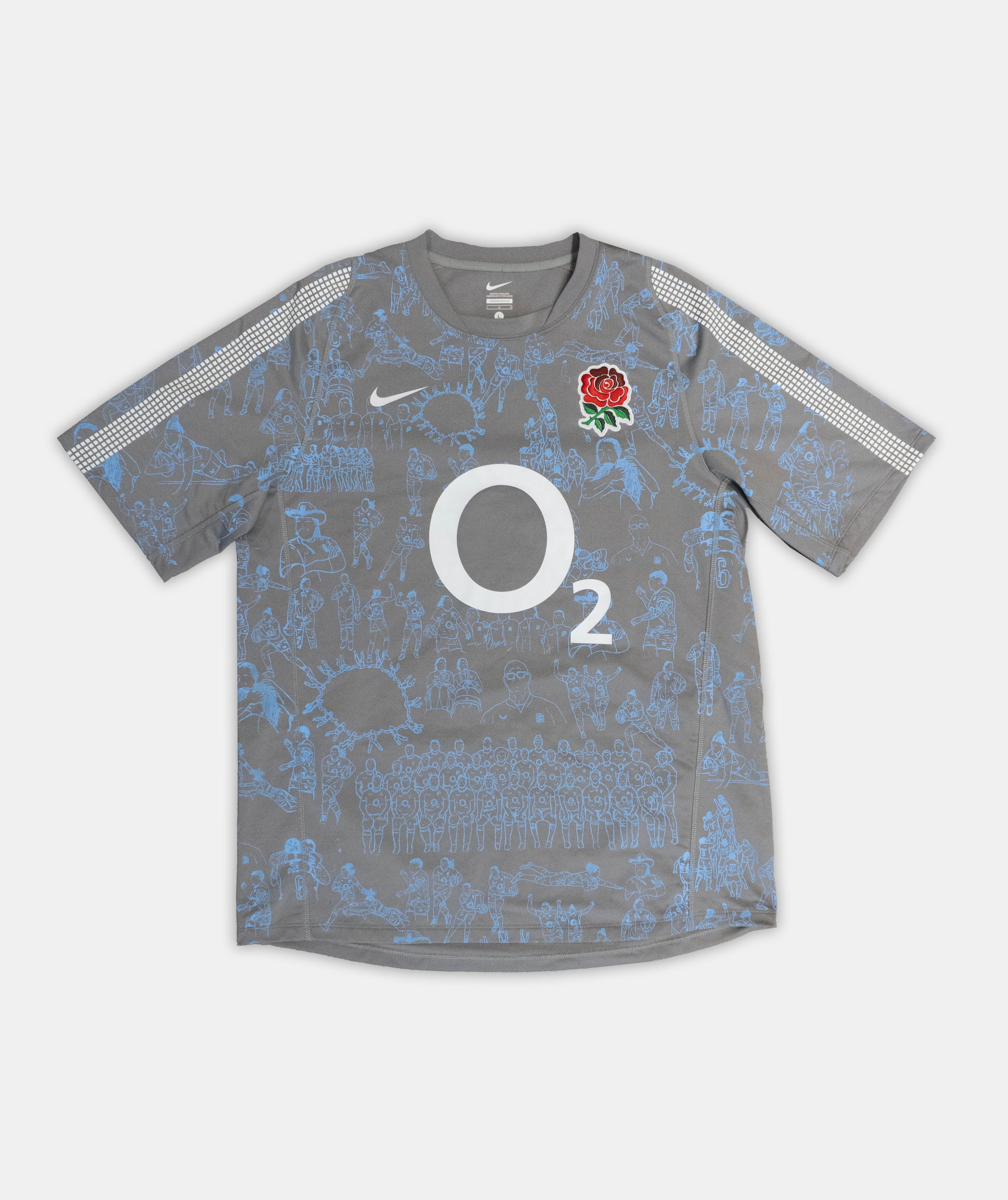 Custom Nike England Rugby top Men's Large