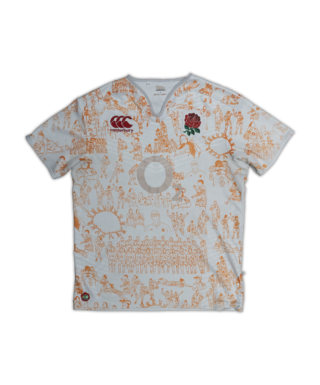 Custom Canterbury England Rugby top Large