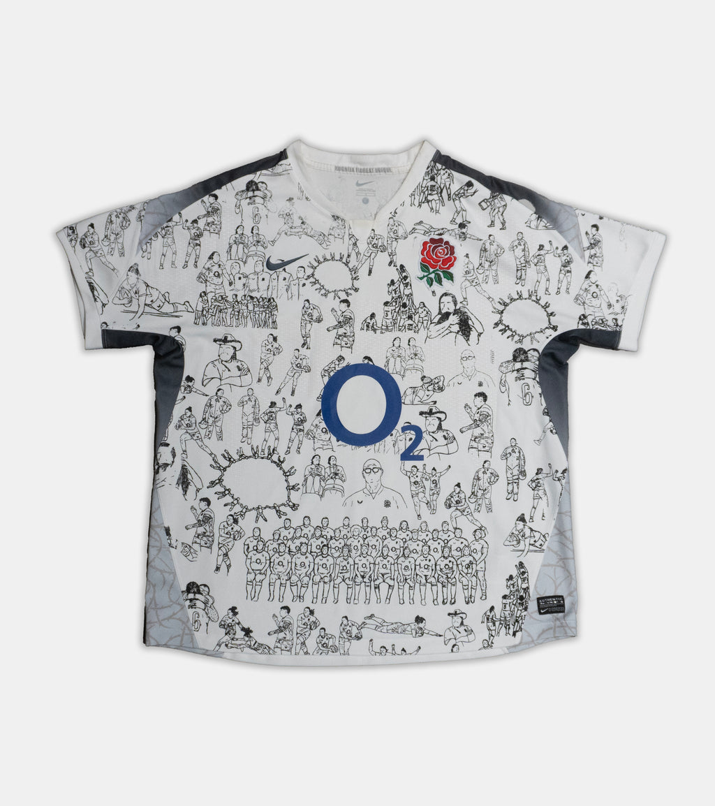 Custom Nike England Rugby top Men's Large