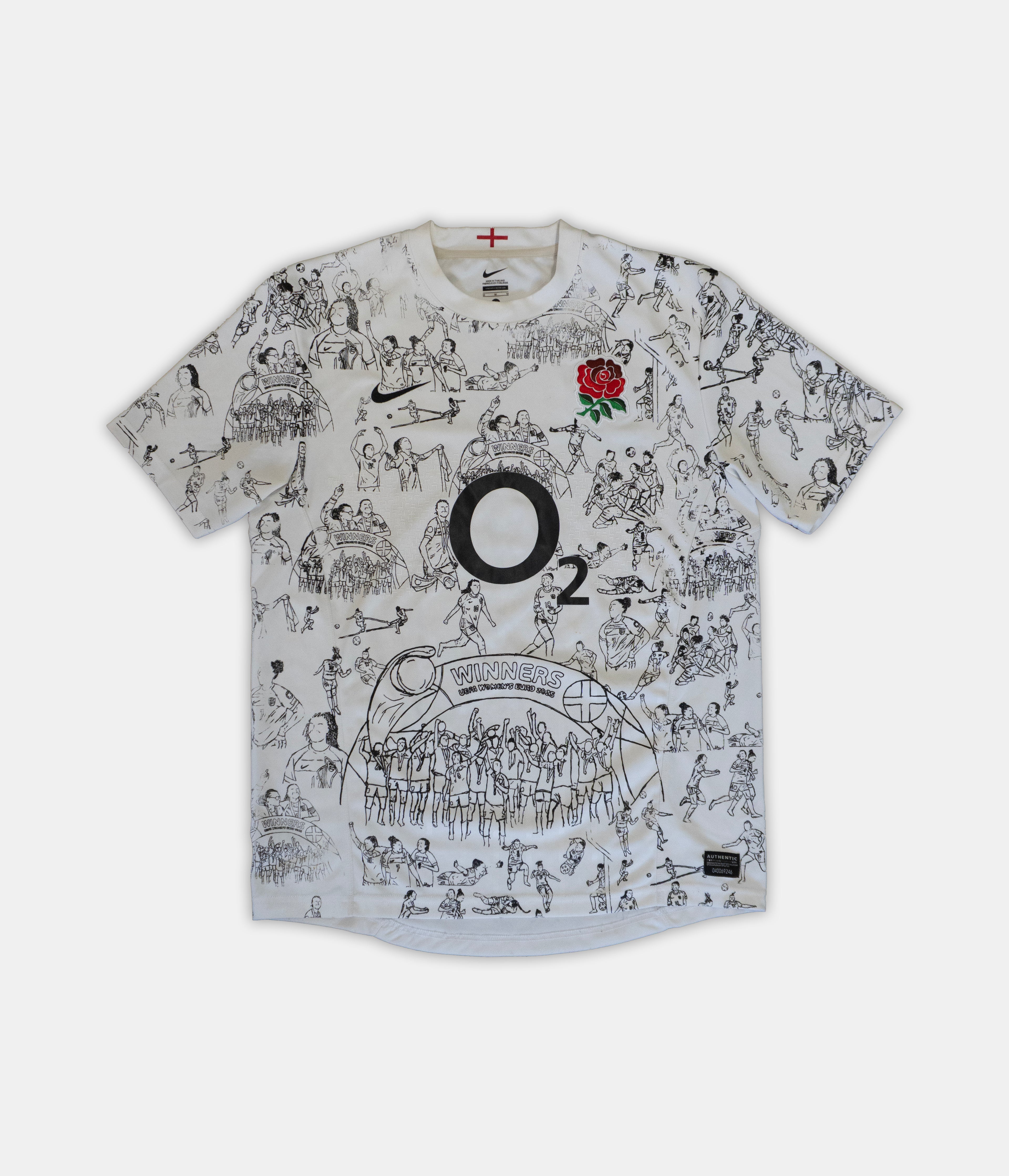 Custom Nike England Rugby top Men's Medium