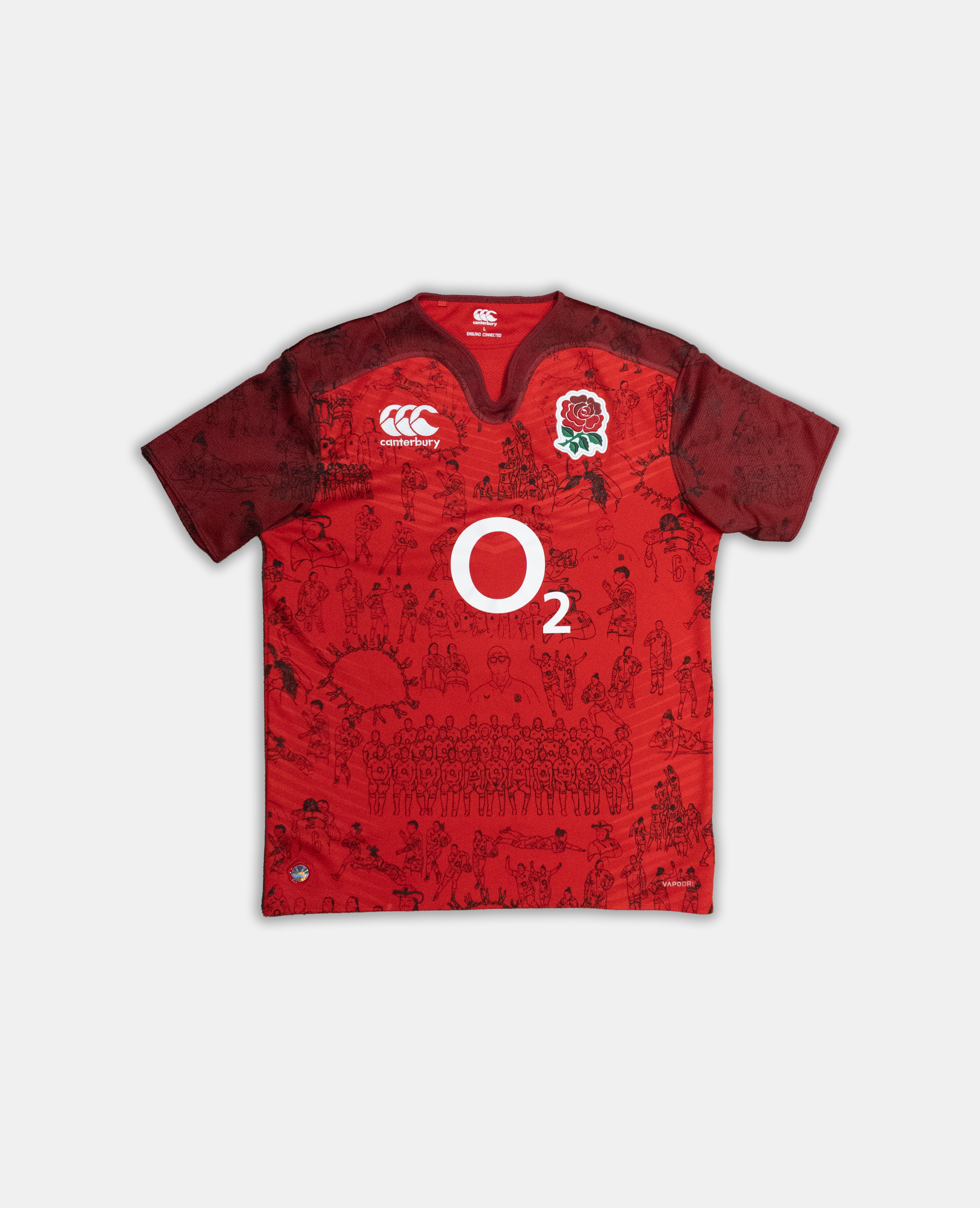 Custom Canterbury England Rugby top Large