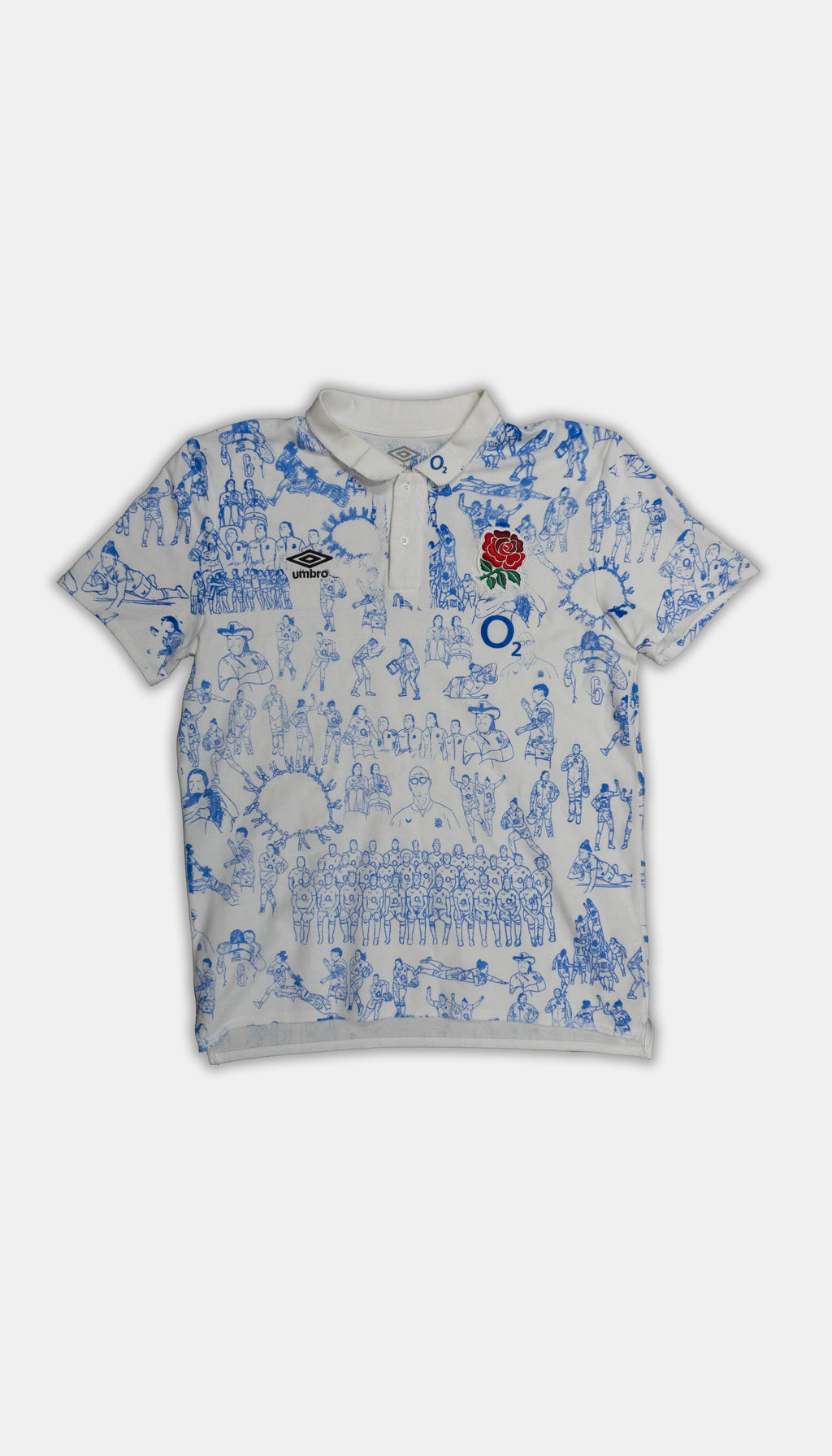 Custom Umbro England Rugby Polo Men's Large