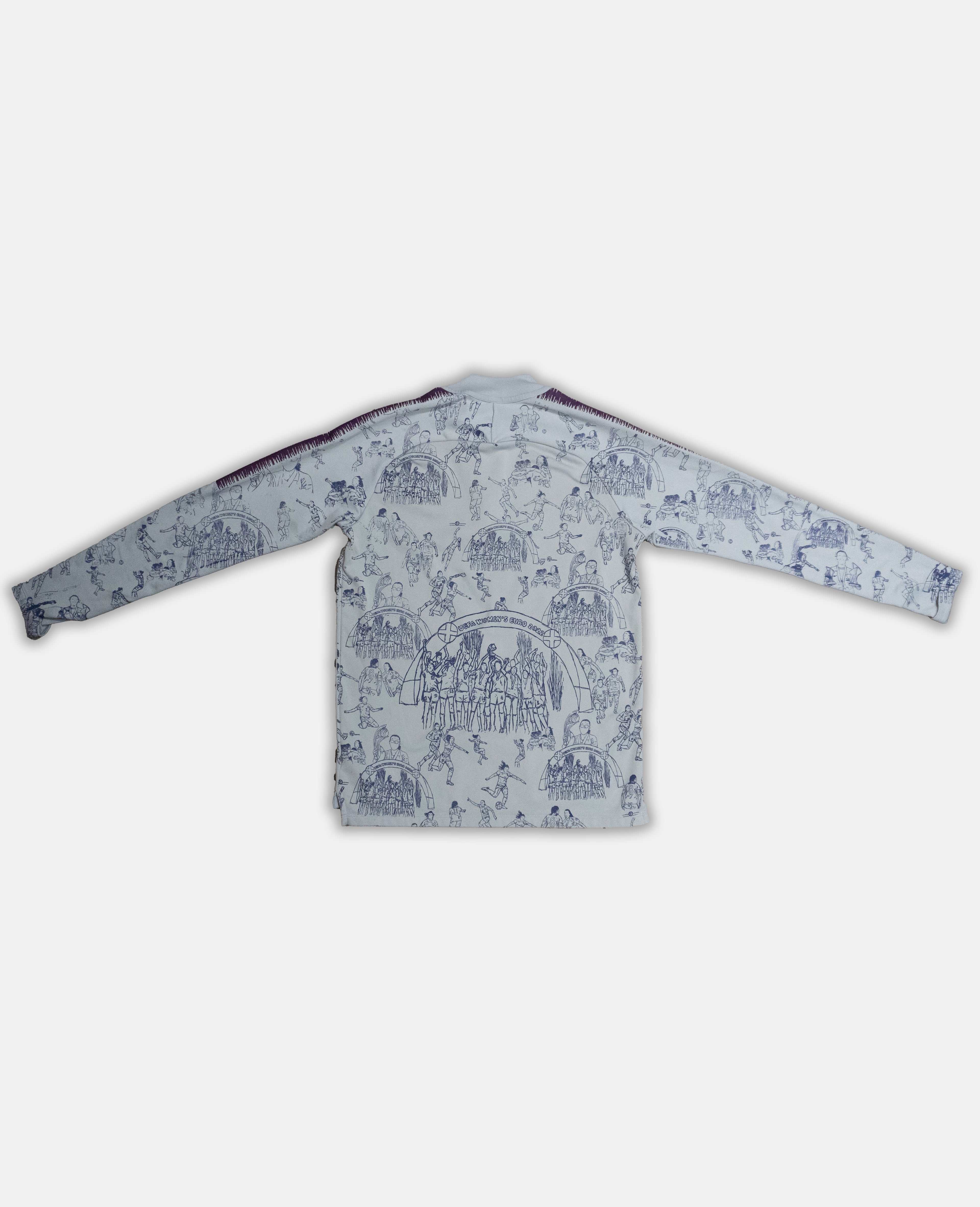 Custom Nike England grey training top