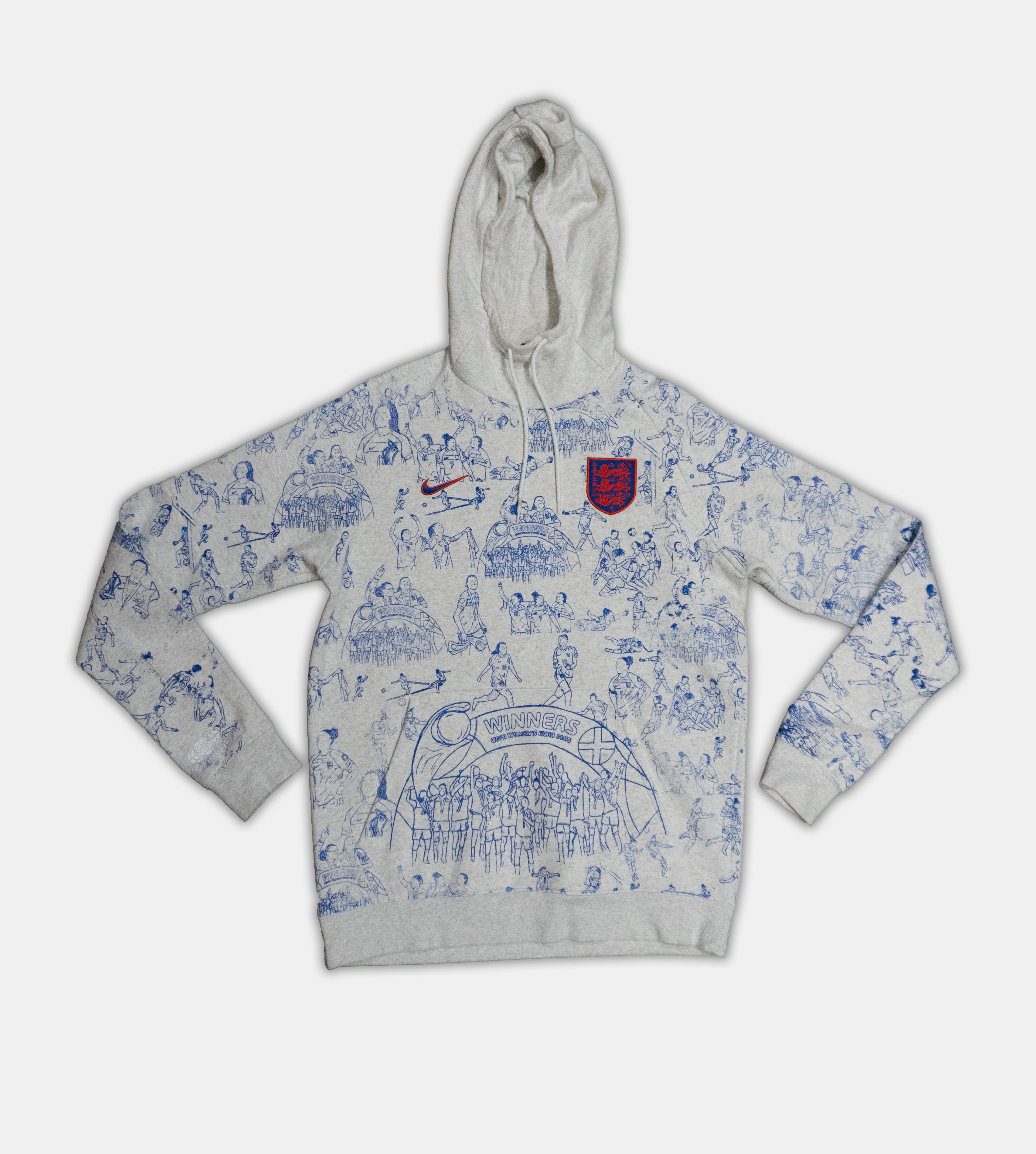 Custom Nike England Hoodie Medium