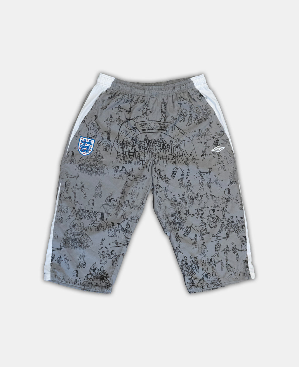 Custom England Umbro 3/4 Length Trousers Large