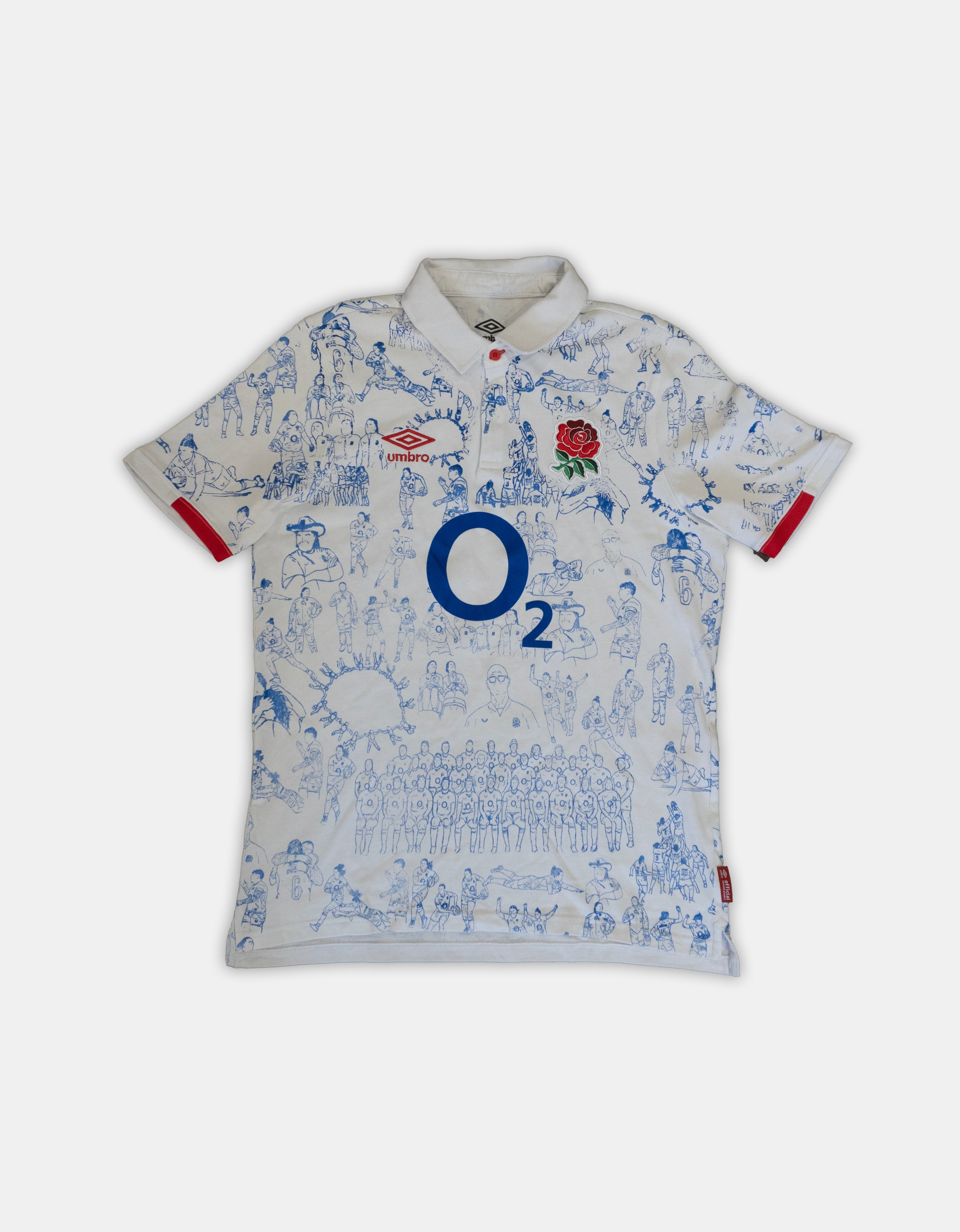 Custom Umbro Cotton England Rugby Men's Large
