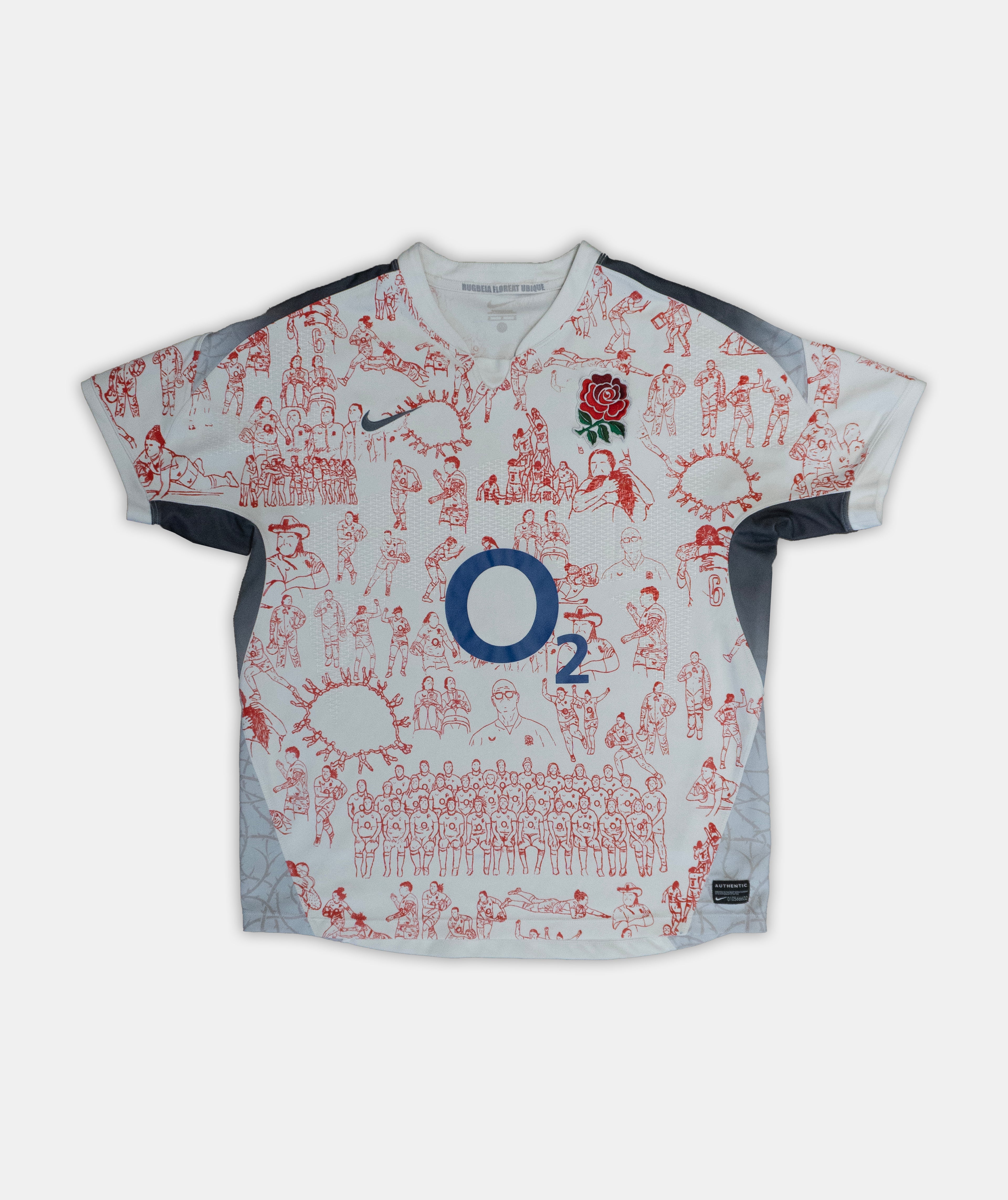 Custom Nike England Rugby top Men's Medium