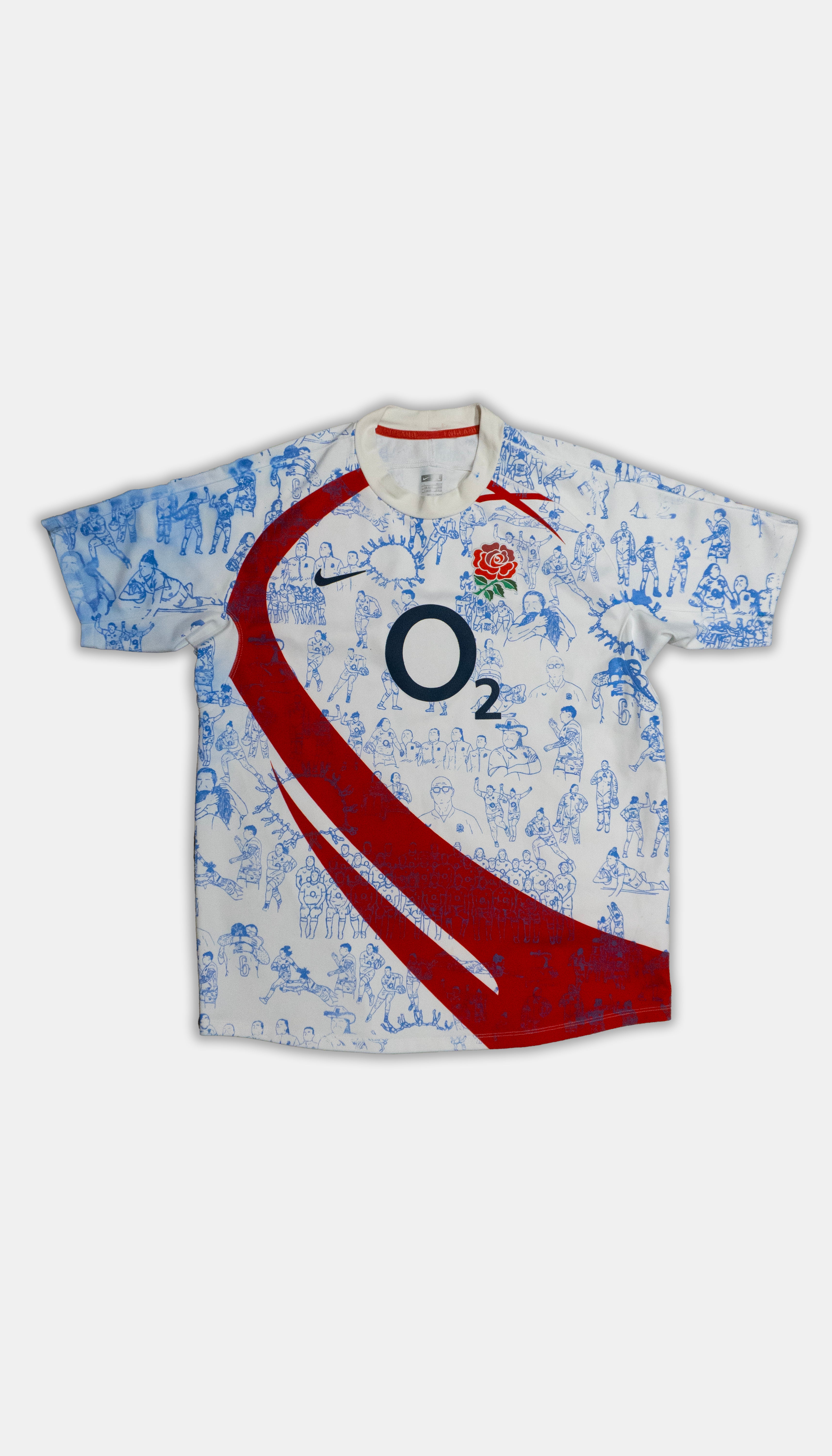 Custom Nike England Rugby top Men's Large