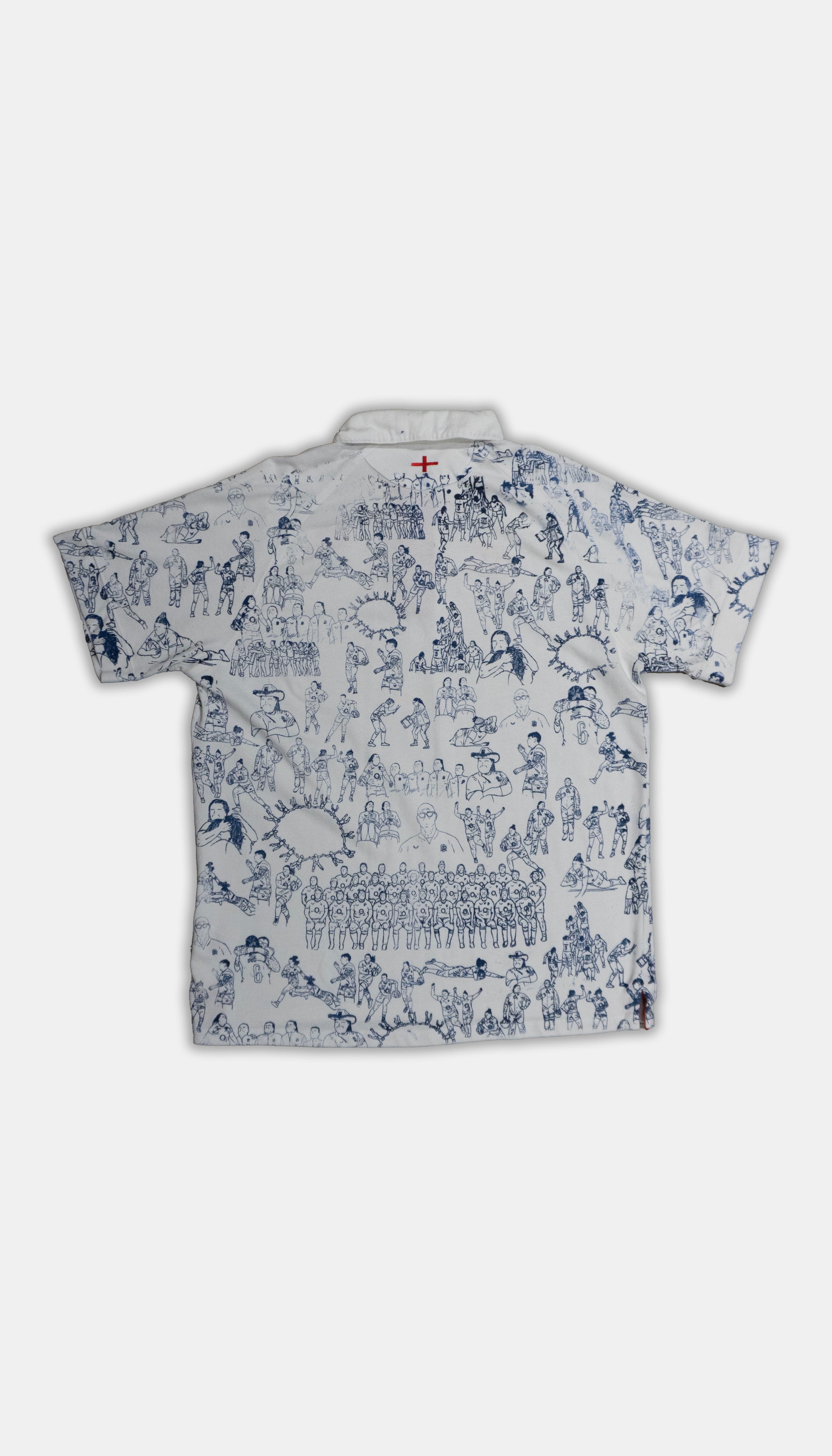 Custom Canterbury England Cotton Rugby top Men's XXL