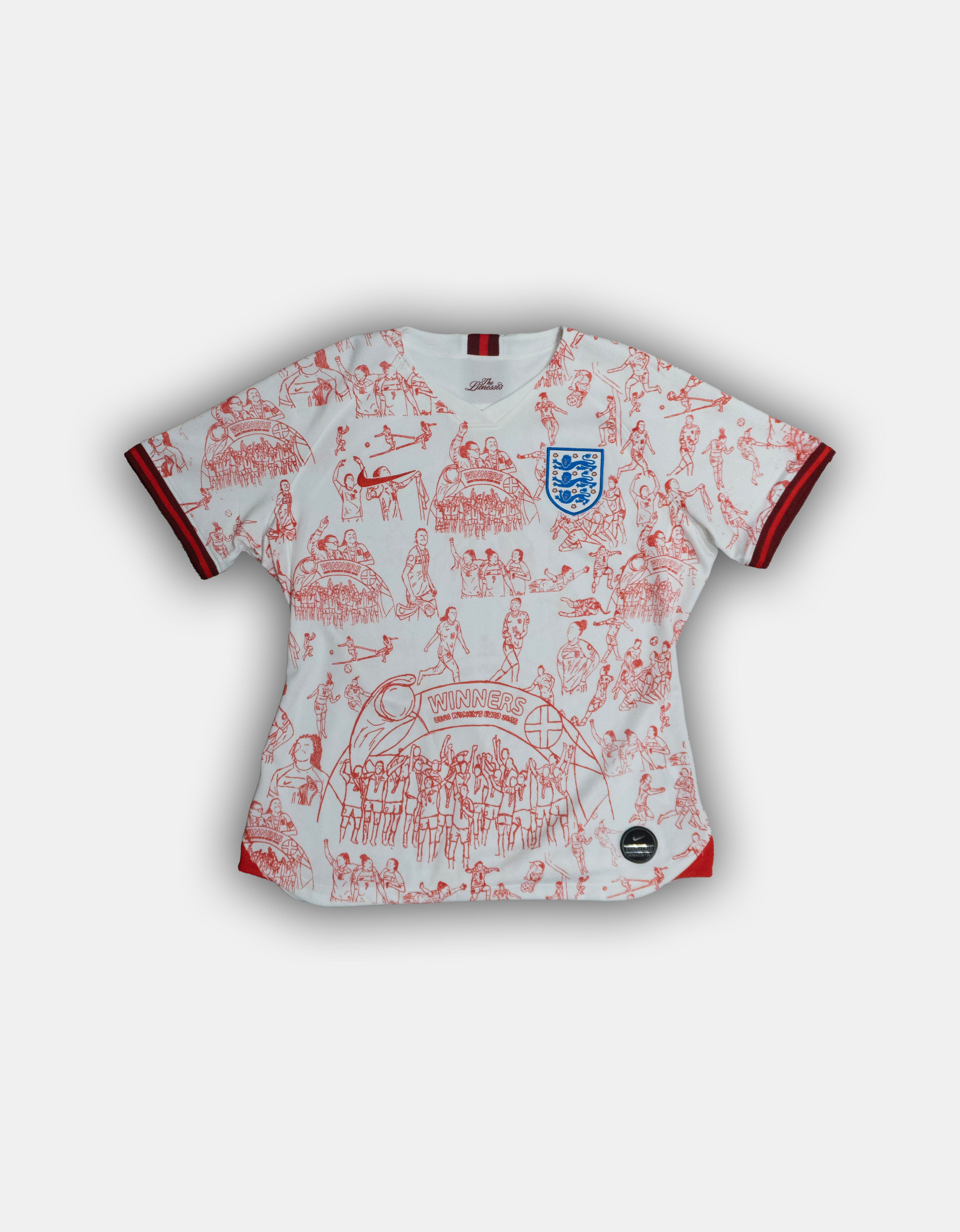 Custom England Nike Lioness home shirt 2019/20