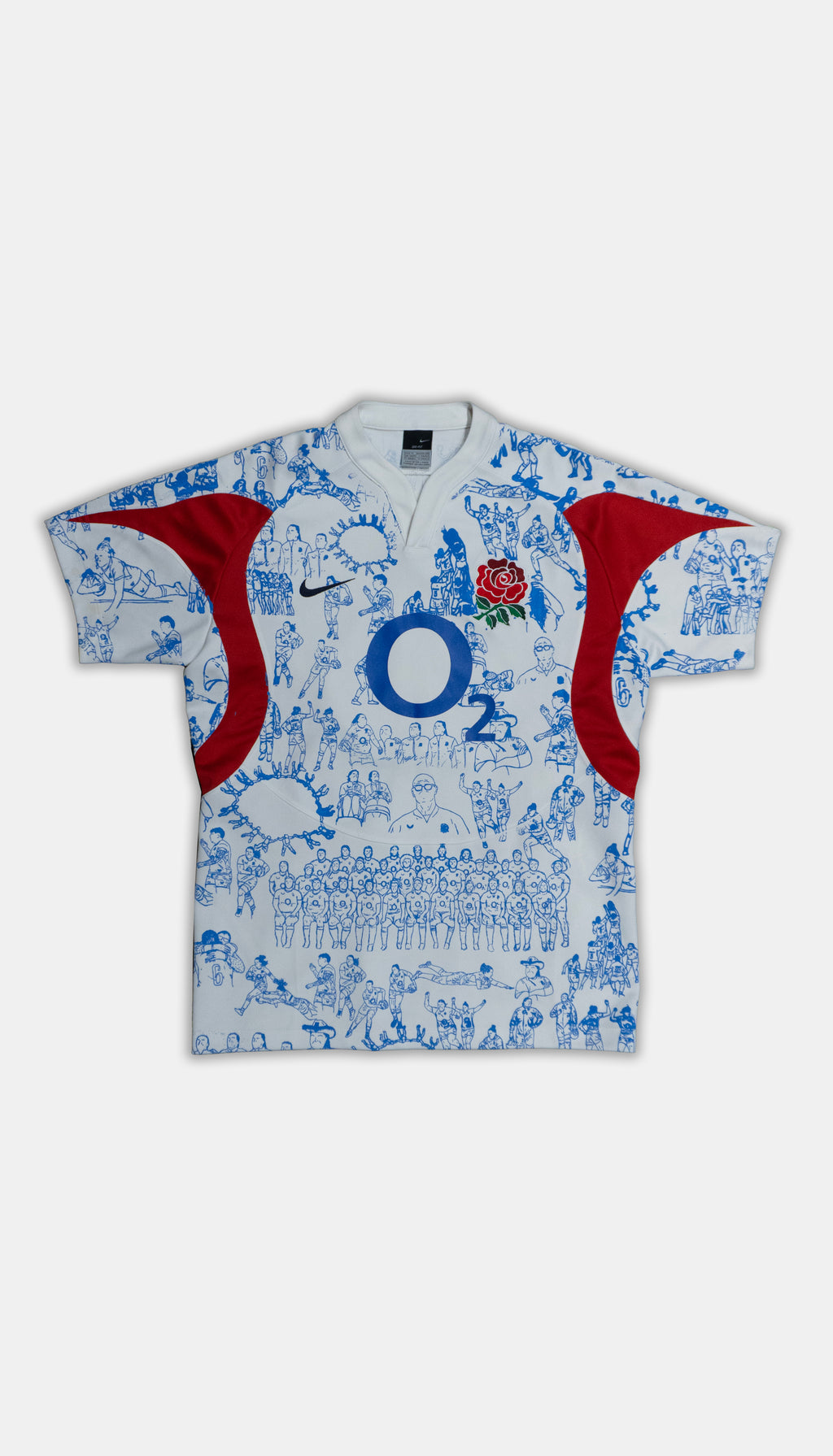Custom Nike England Rugby top Men's Medium