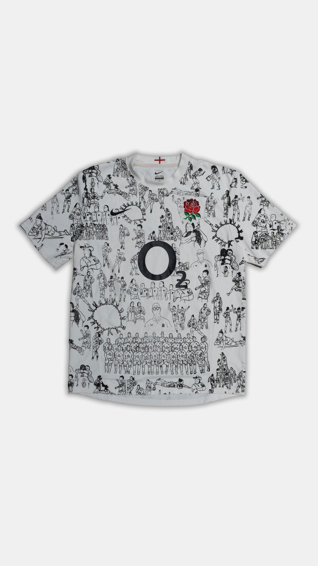 Custom Nike England Rugby top Men's Medium