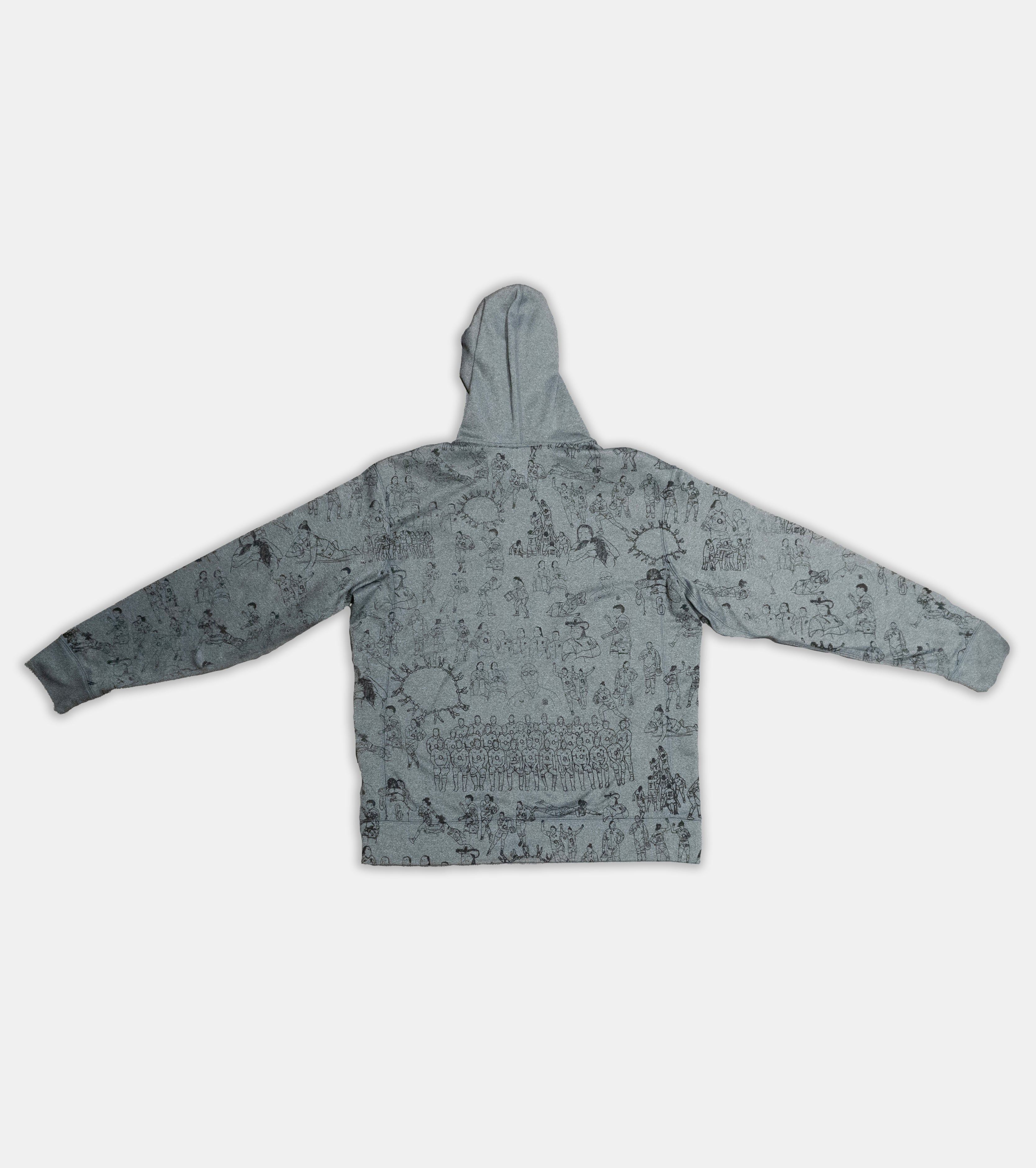 Custom Nike England Rugby Hoodie Men's Medium