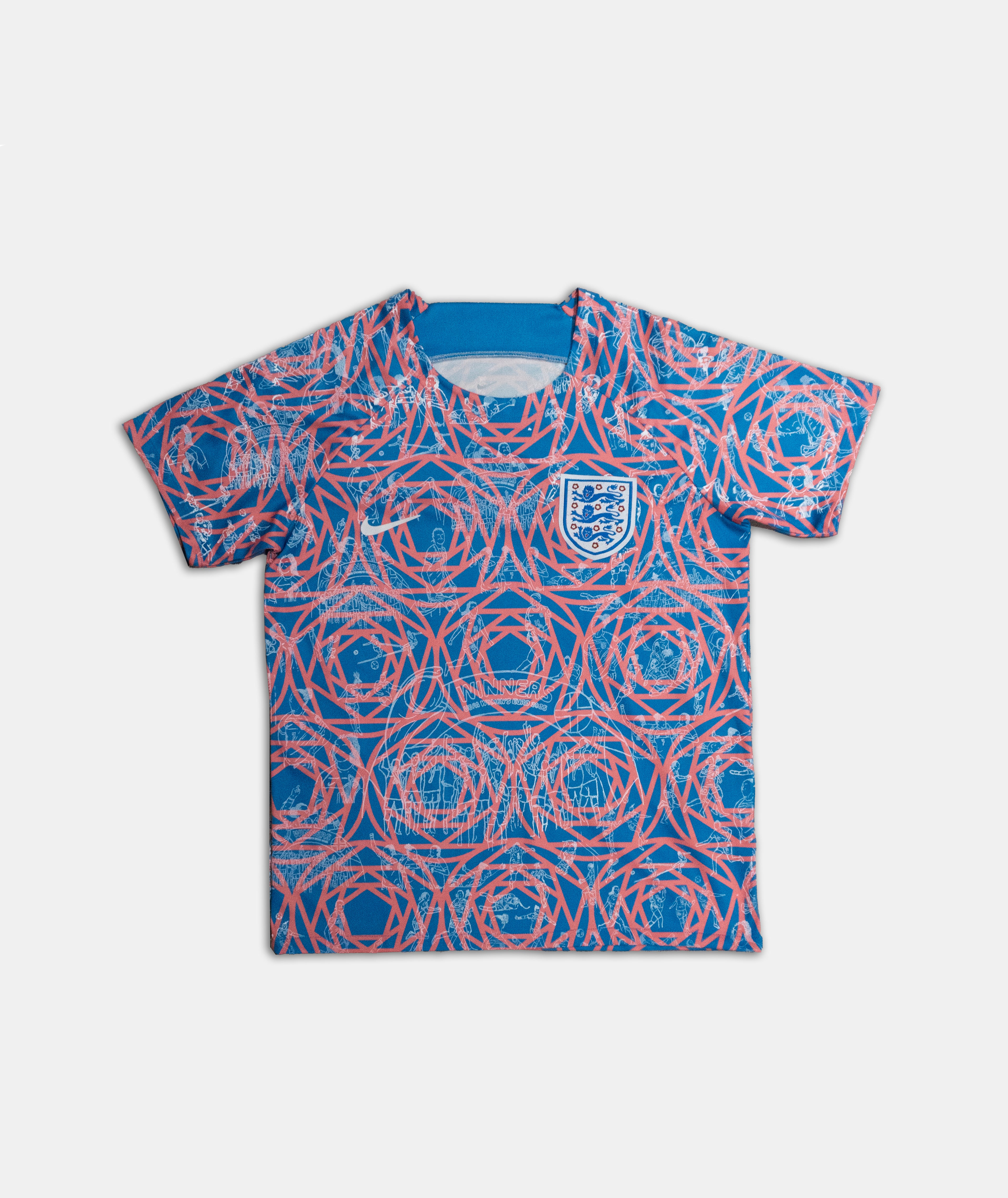 Custom England Women's 23/24 Nike Pre Match Shirt Mens Large