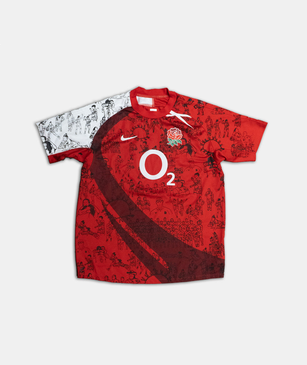 Custom Nike England Rugby top Men's Large