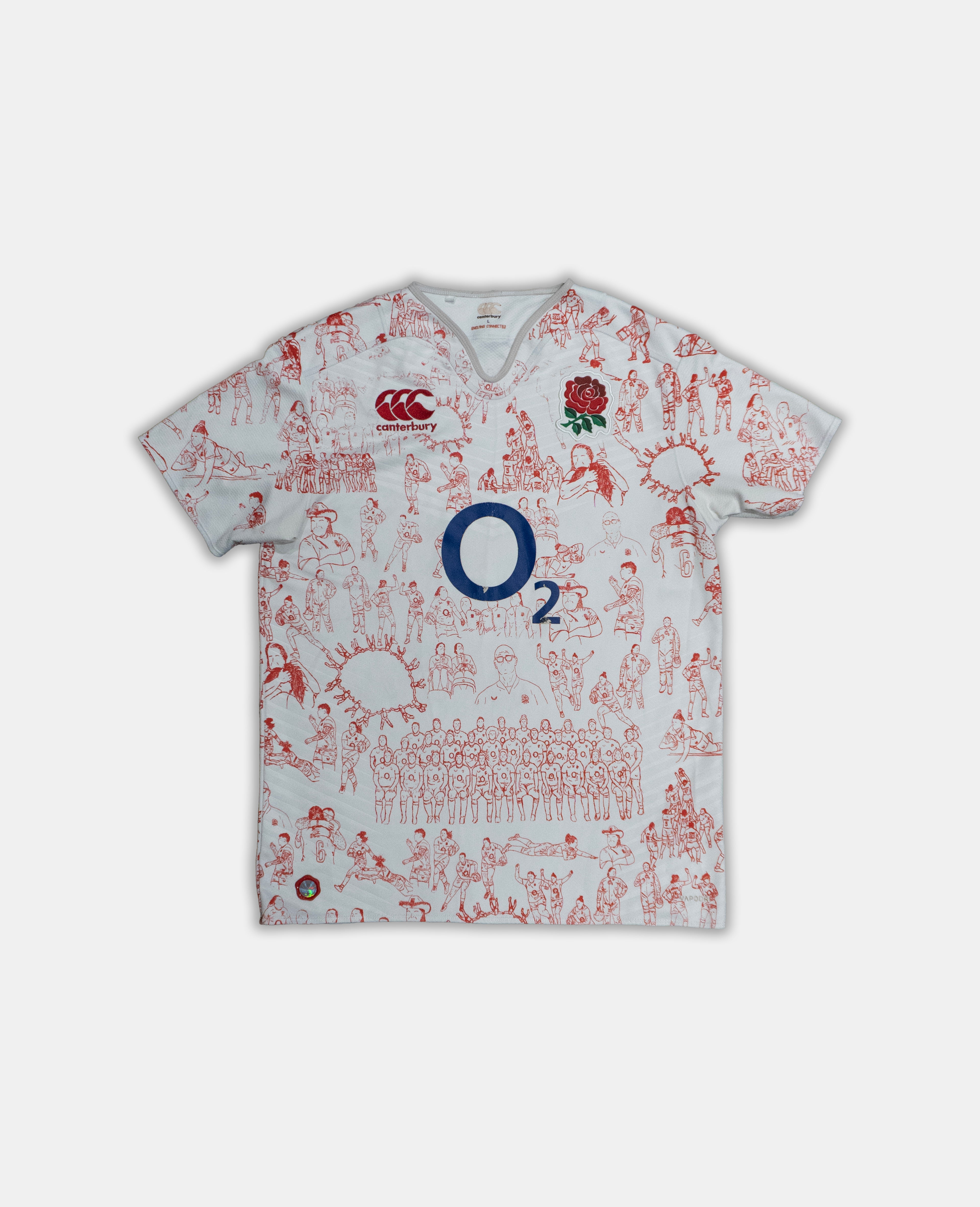 Custom Canterbury England Rugby top Large
