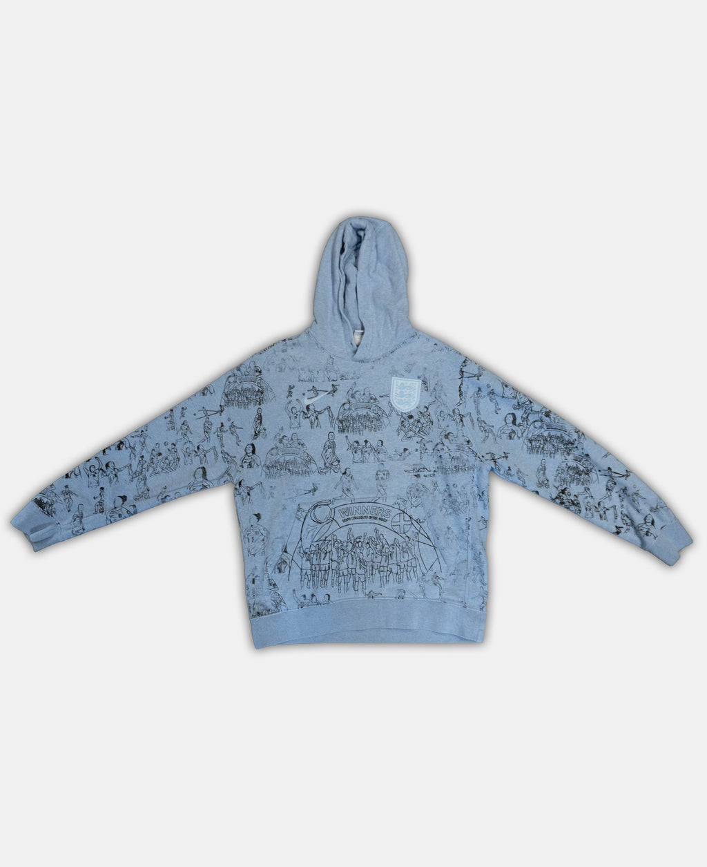 Custom Nike England Hoodie Large