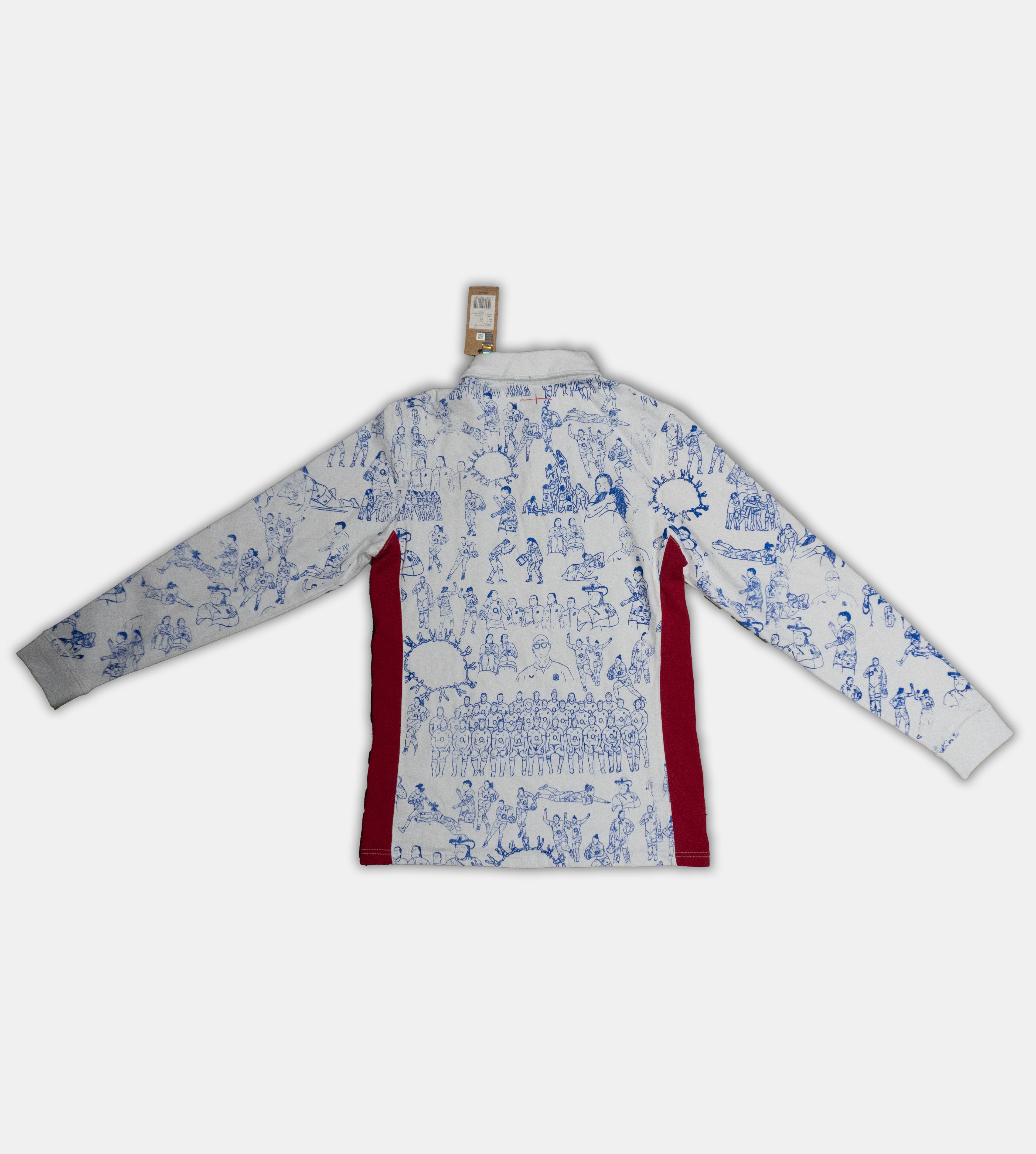 Custom Umbro cotton England rugby top Medium