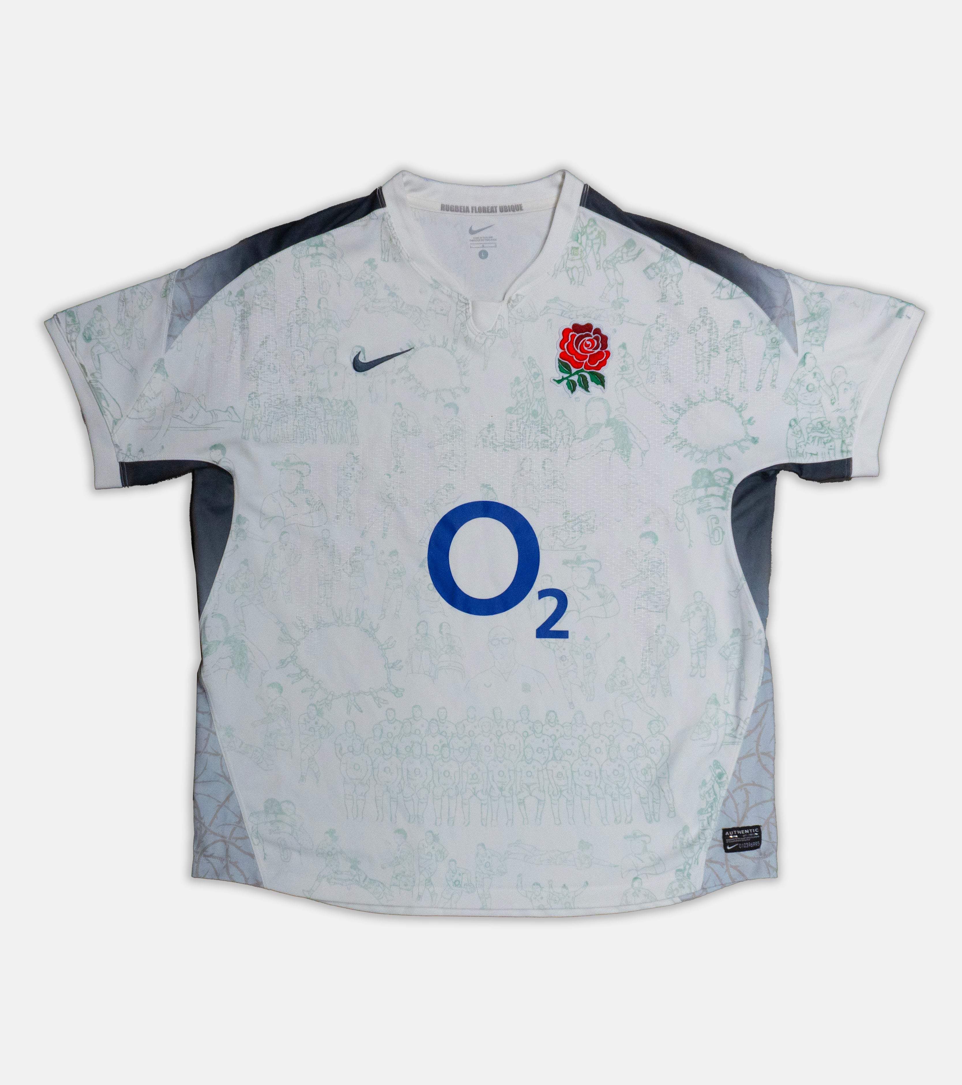 Custom Nike England Rugby top Men's Large