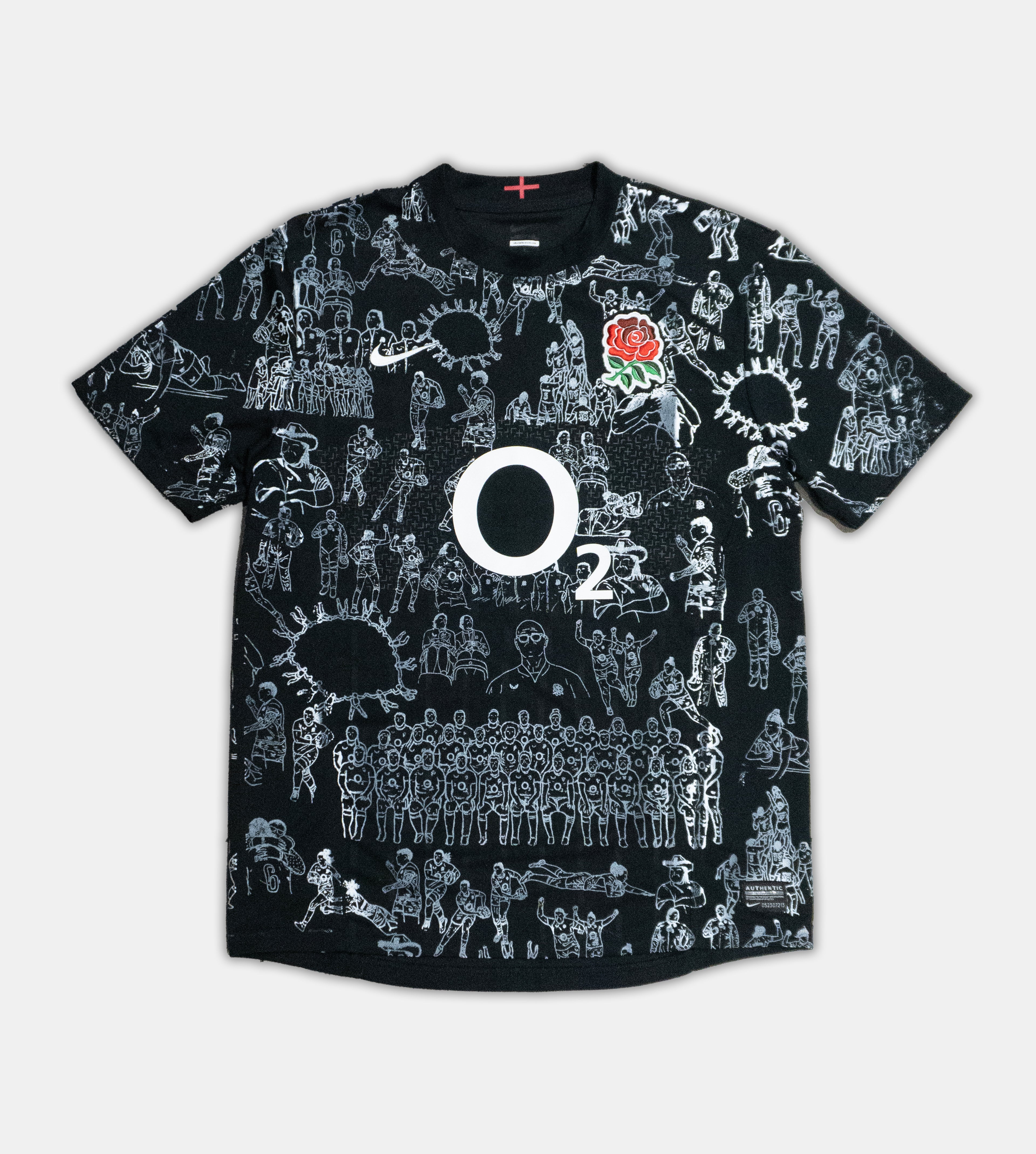 Custom Nike England Rugby top Medium