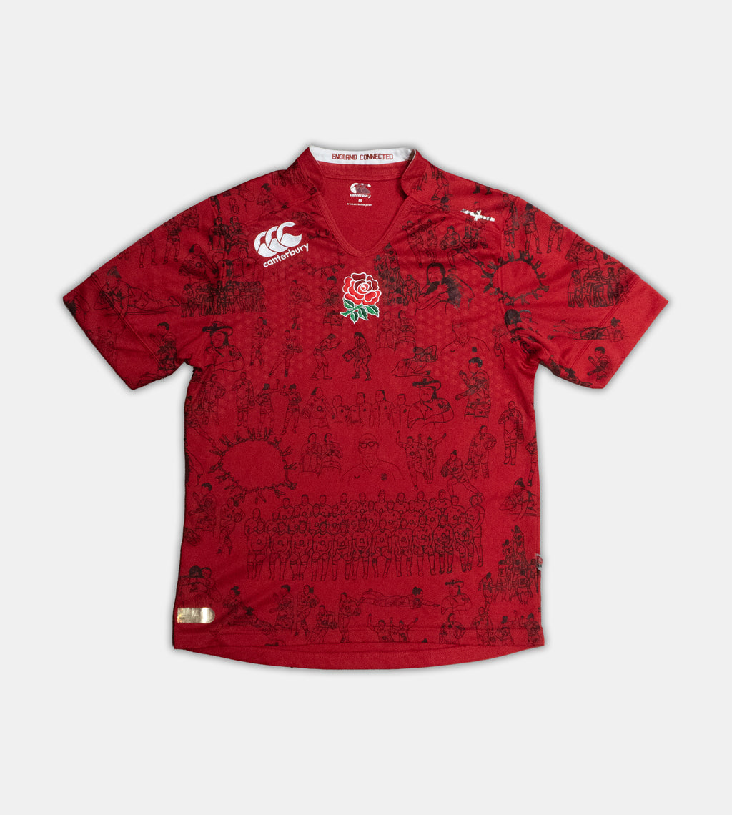 Custom Canterbury England Rugby top Medium