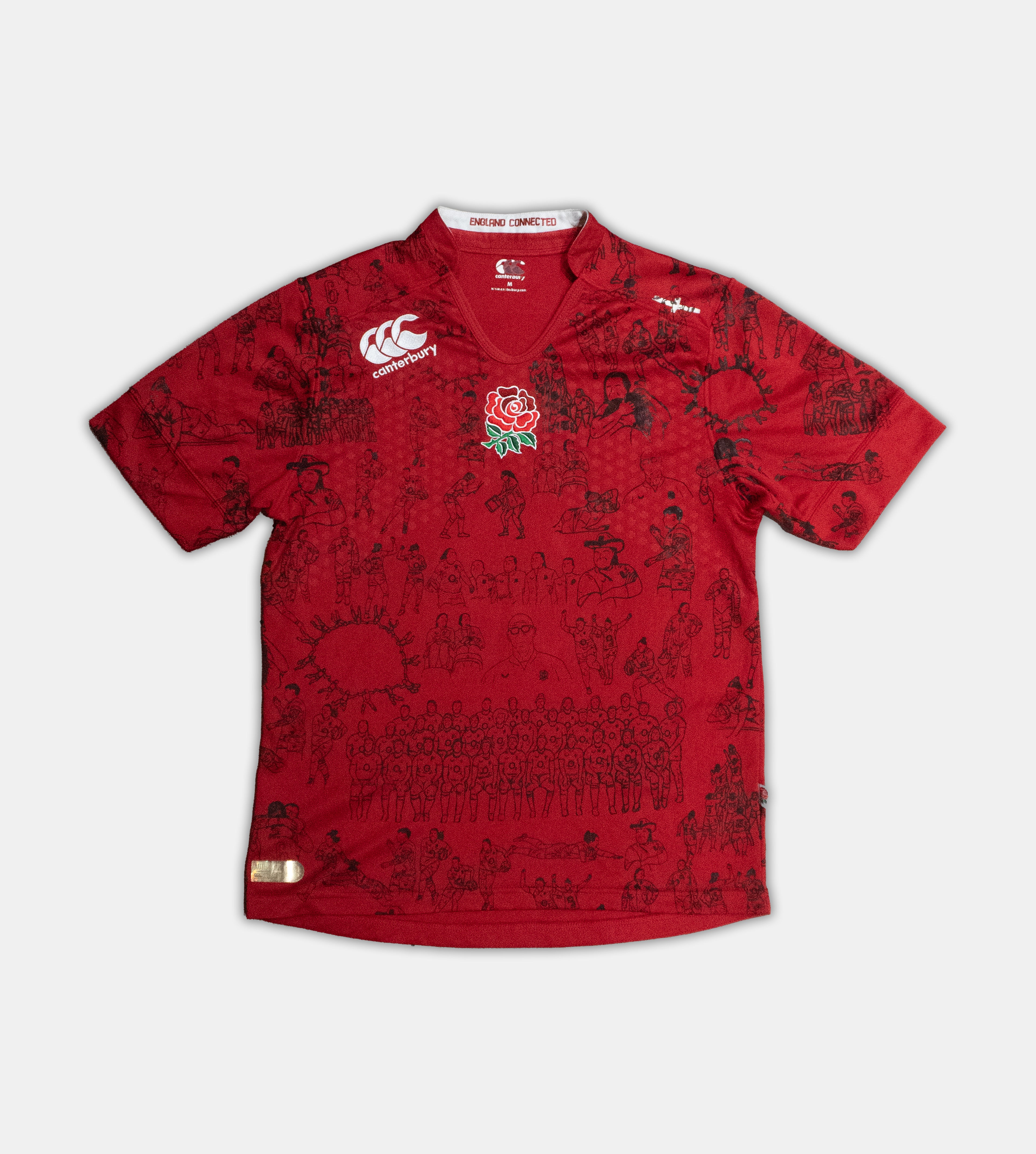 Custom Canterbury England Rugby top Medium