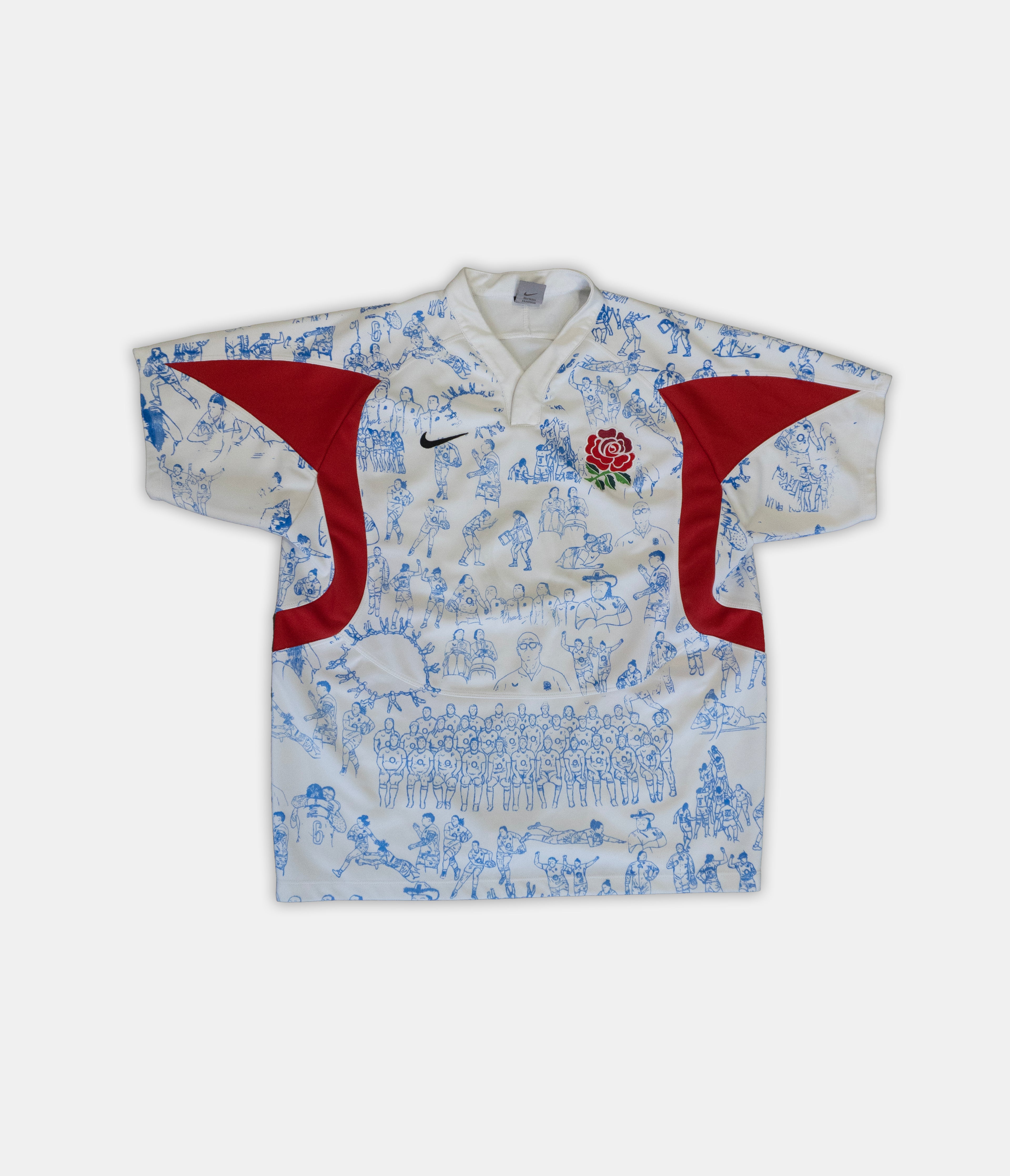 Custom Nike England Rugby top Men's Large