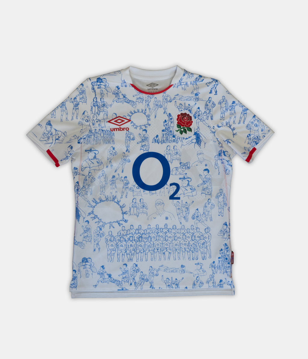 Custom Umbro England Rugby top Men's Medium