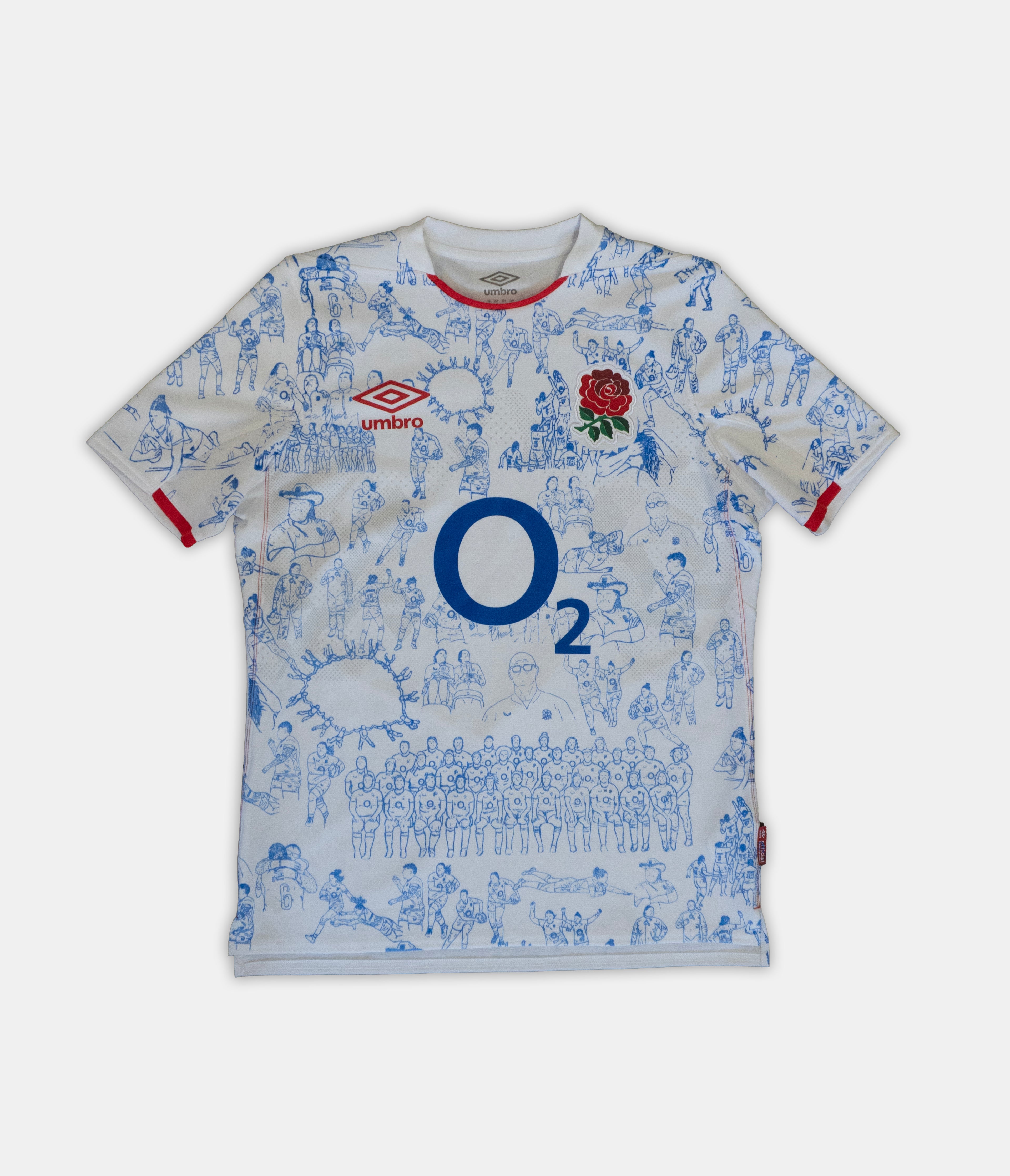 Custom Umbro England Rugby top Men's Medium