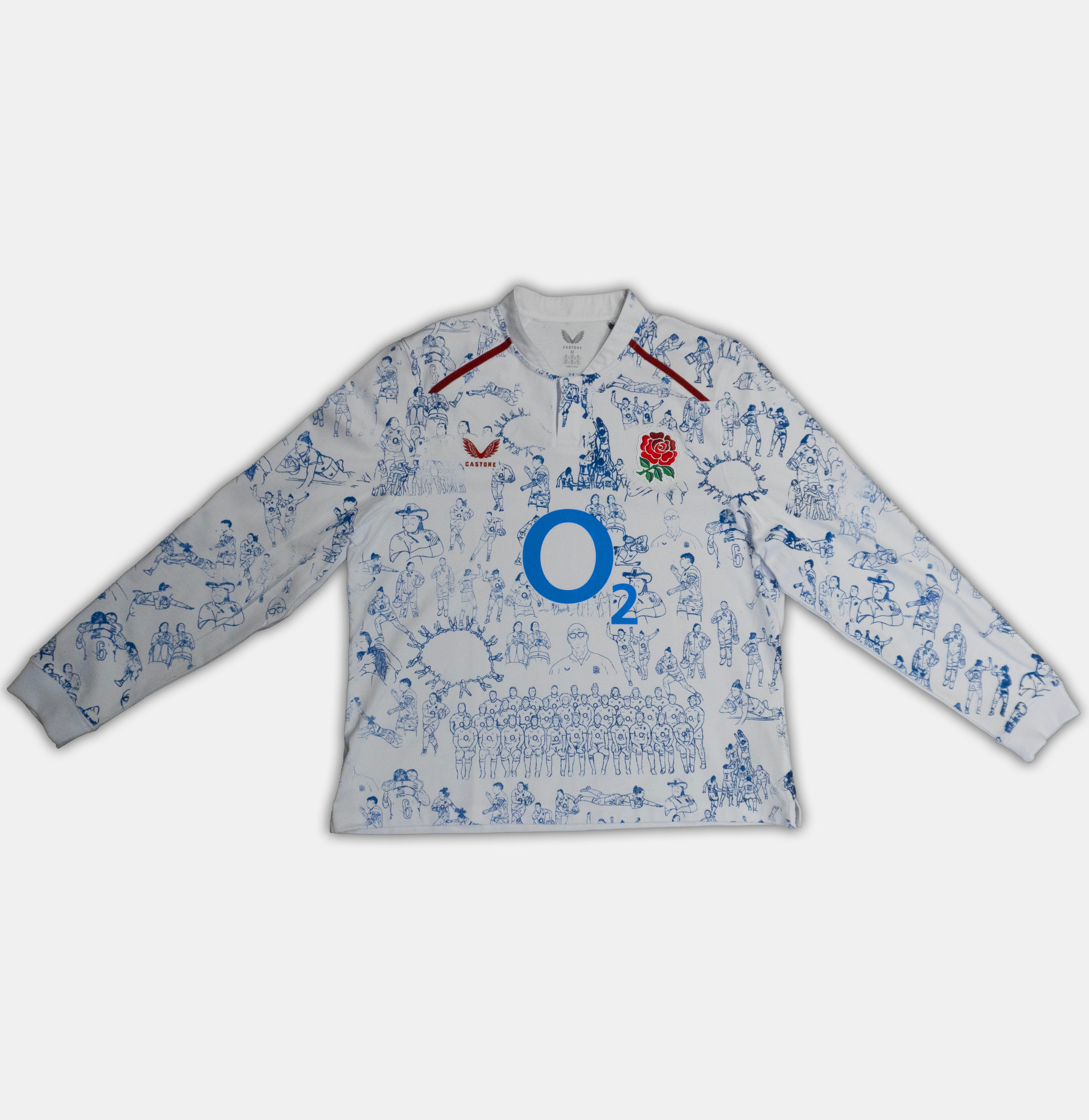 Custom Castore England Rugby top Size 18
