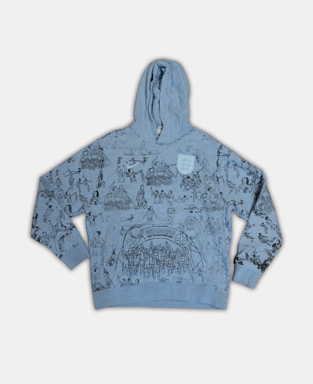 Custom Nike England Hoodie Large
