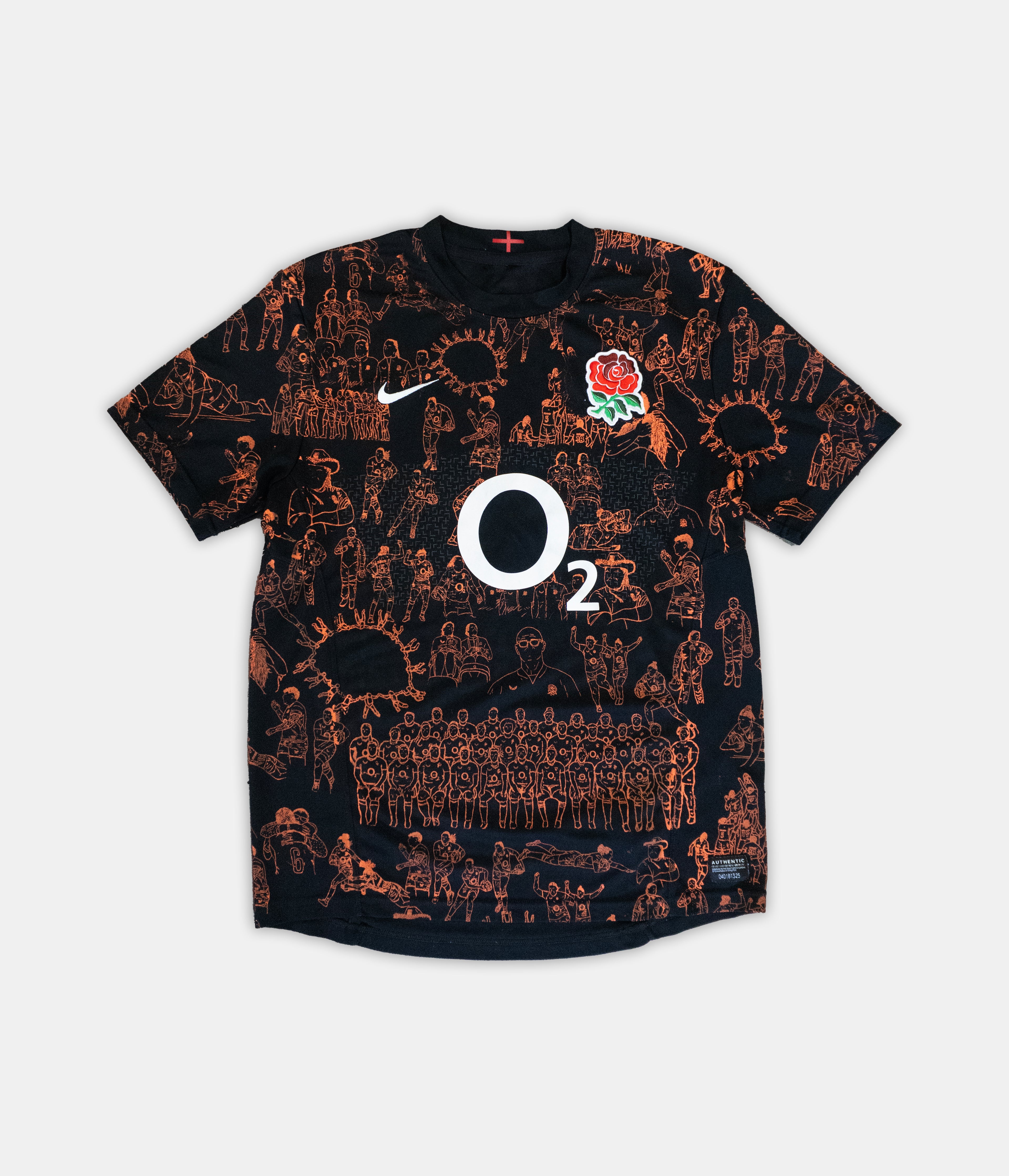 Custom Nike England Rugby top Men's Medium