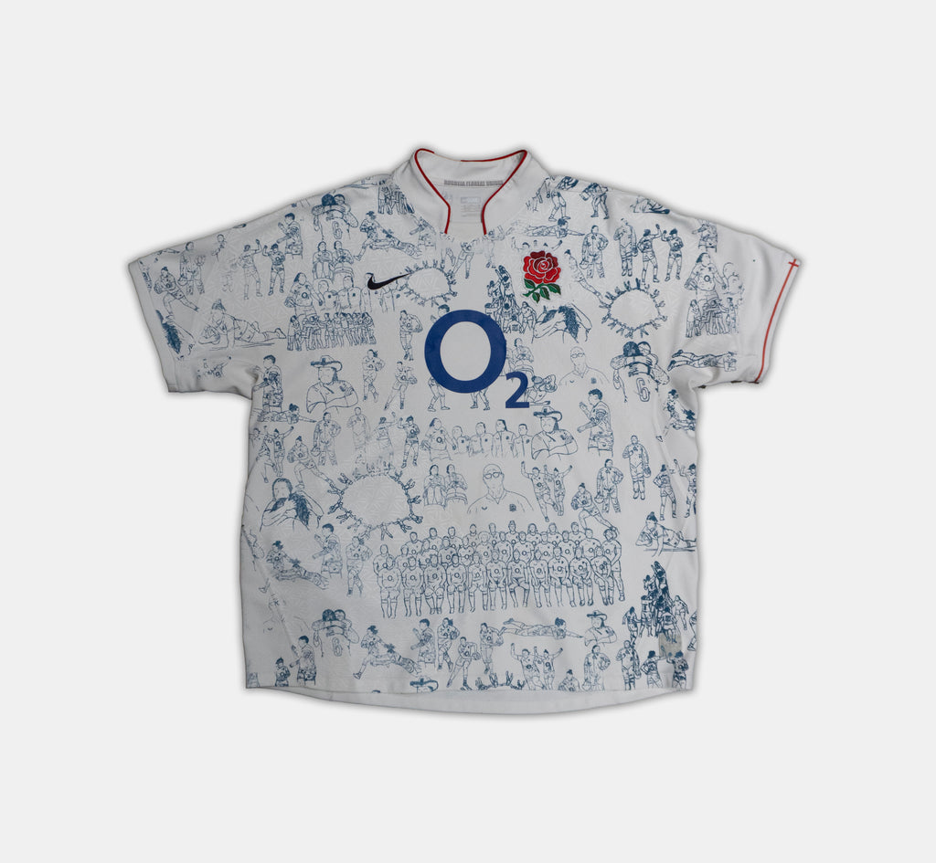 Custom Nike England Rugby top Men's XL