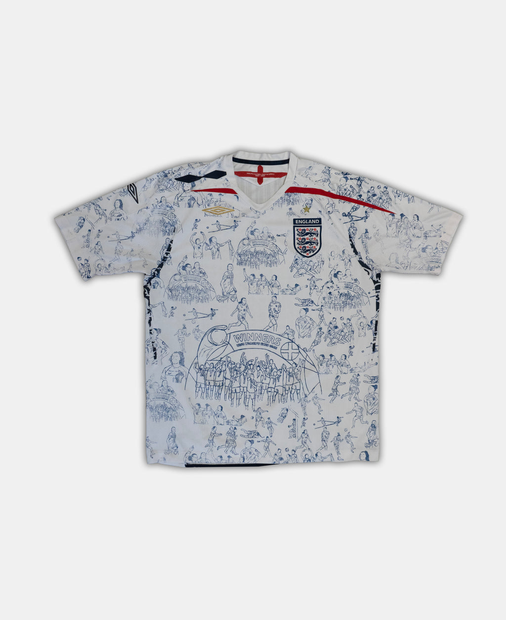 Custom Umbro England 2007/09 home shirt XL