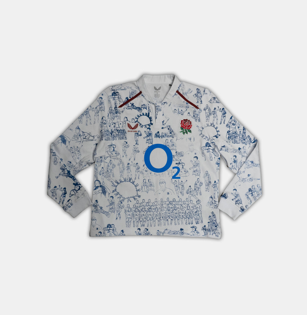 Custom Castore England Rugby top Size 18