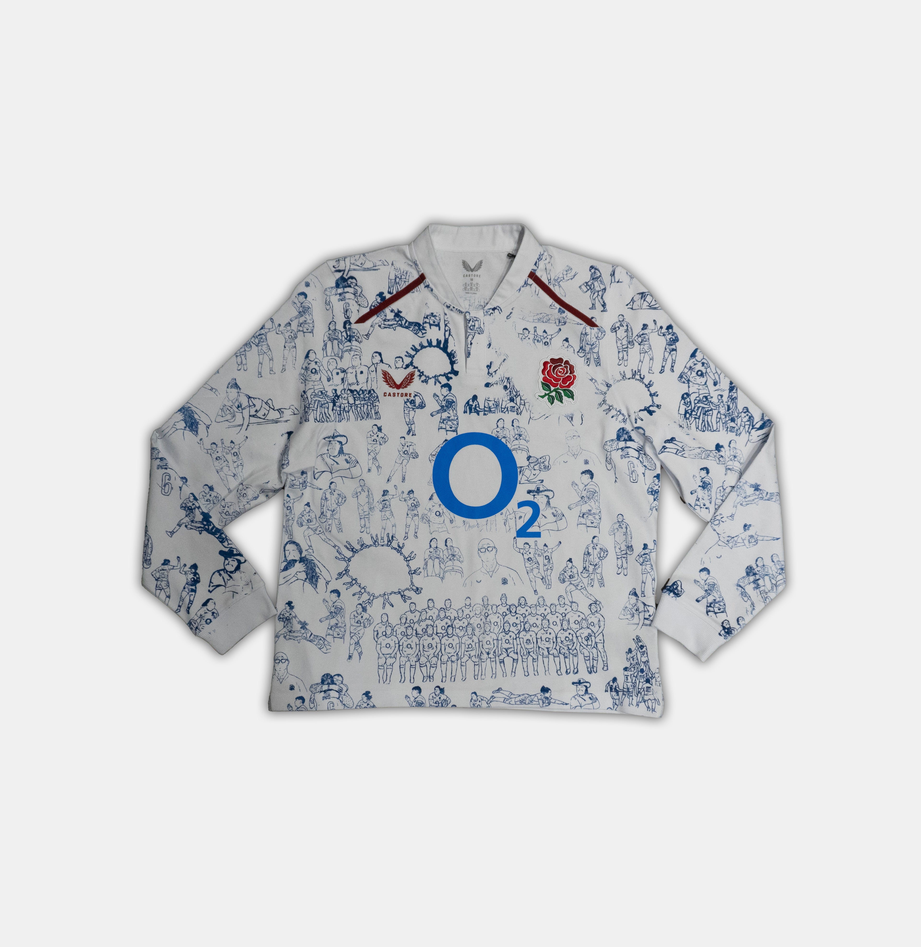 Custom Castore England Rugby top Size 18