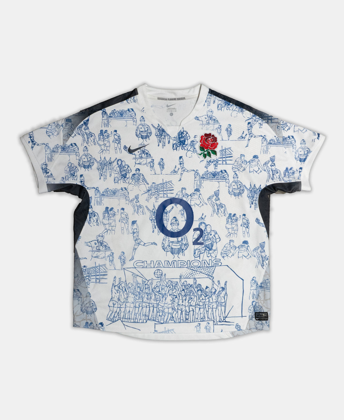 Custom Nike England Rugby top Men's Large