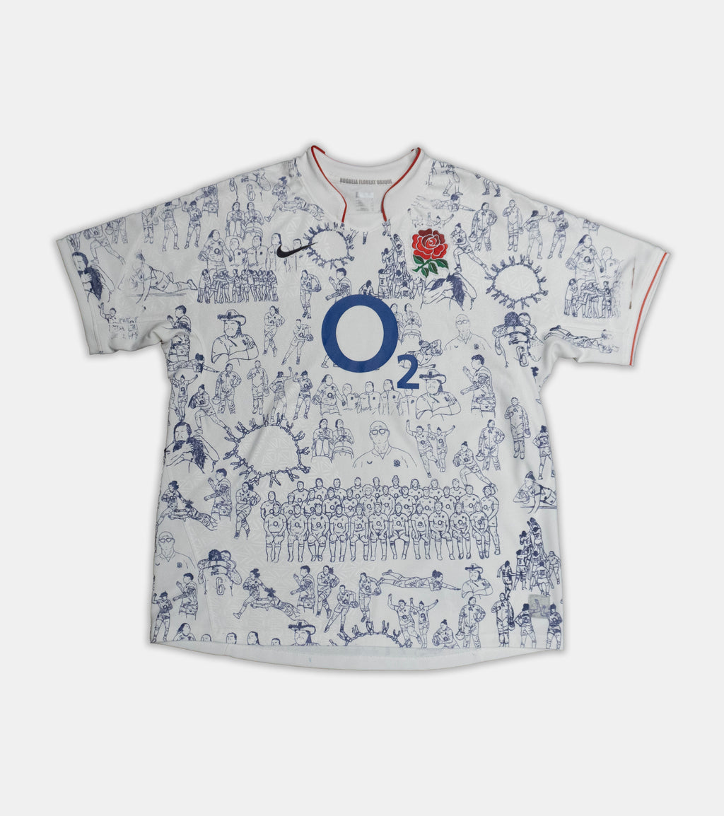 Custom Nike England Rugby top Men's Large